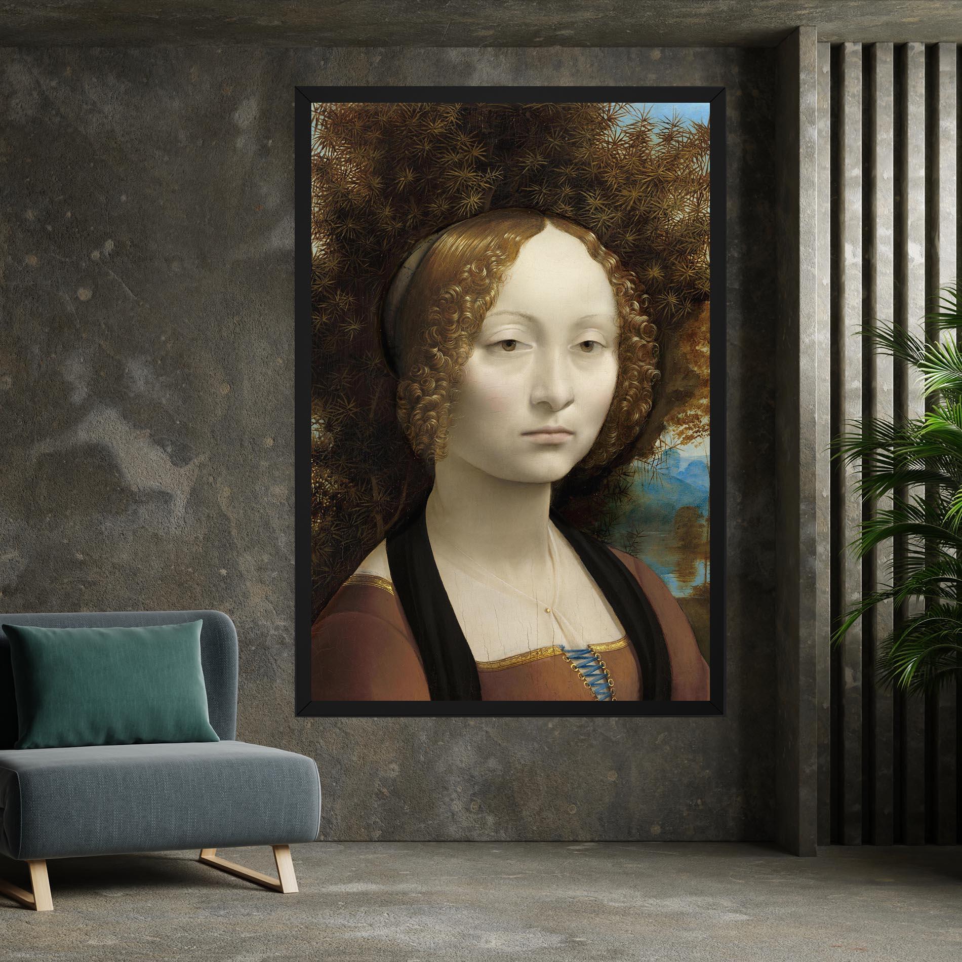 Картина на платно Leonardo Da Vinci Ginevra De Benci mockup 7