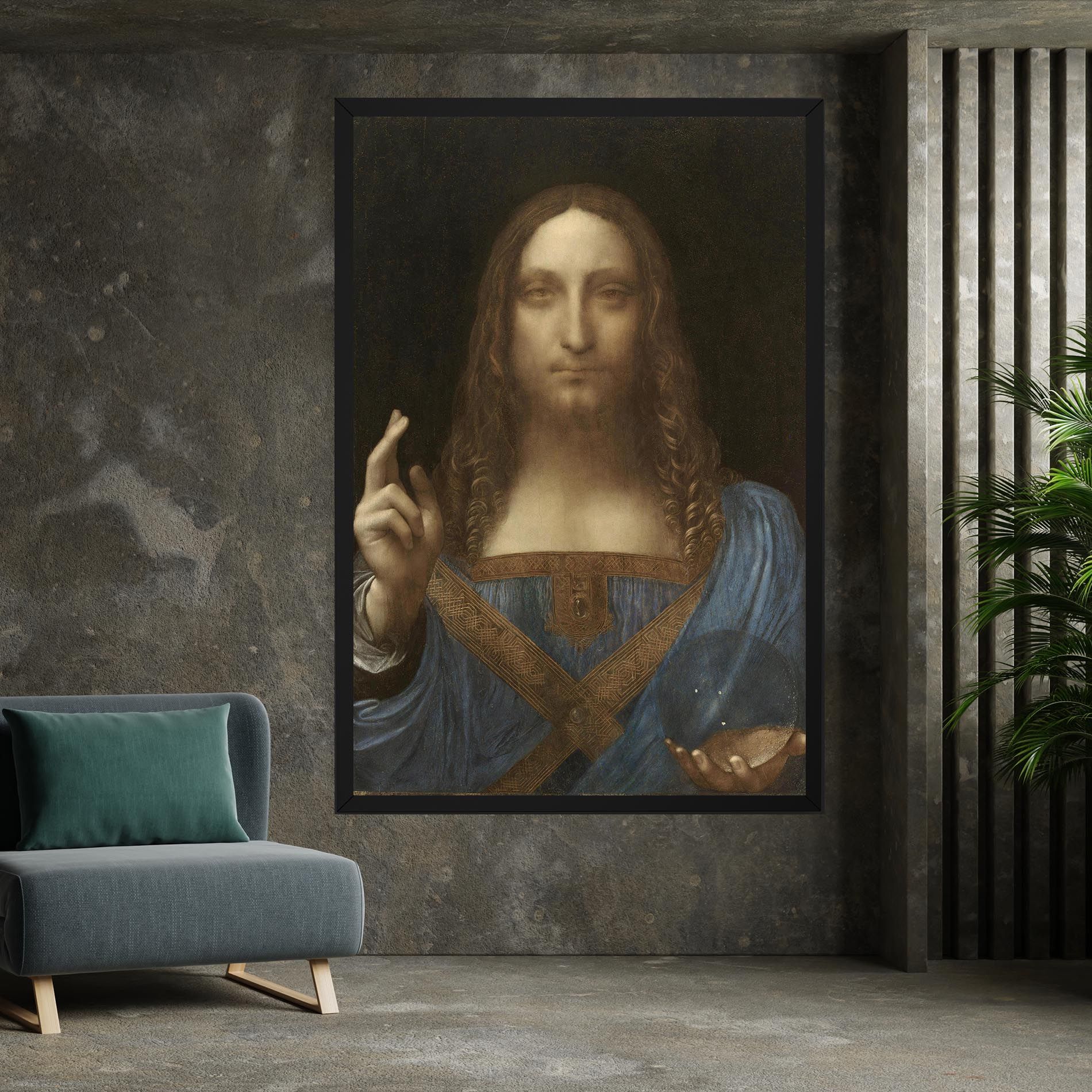Leonardo Da Vinci Salvator Mundi mockup 7