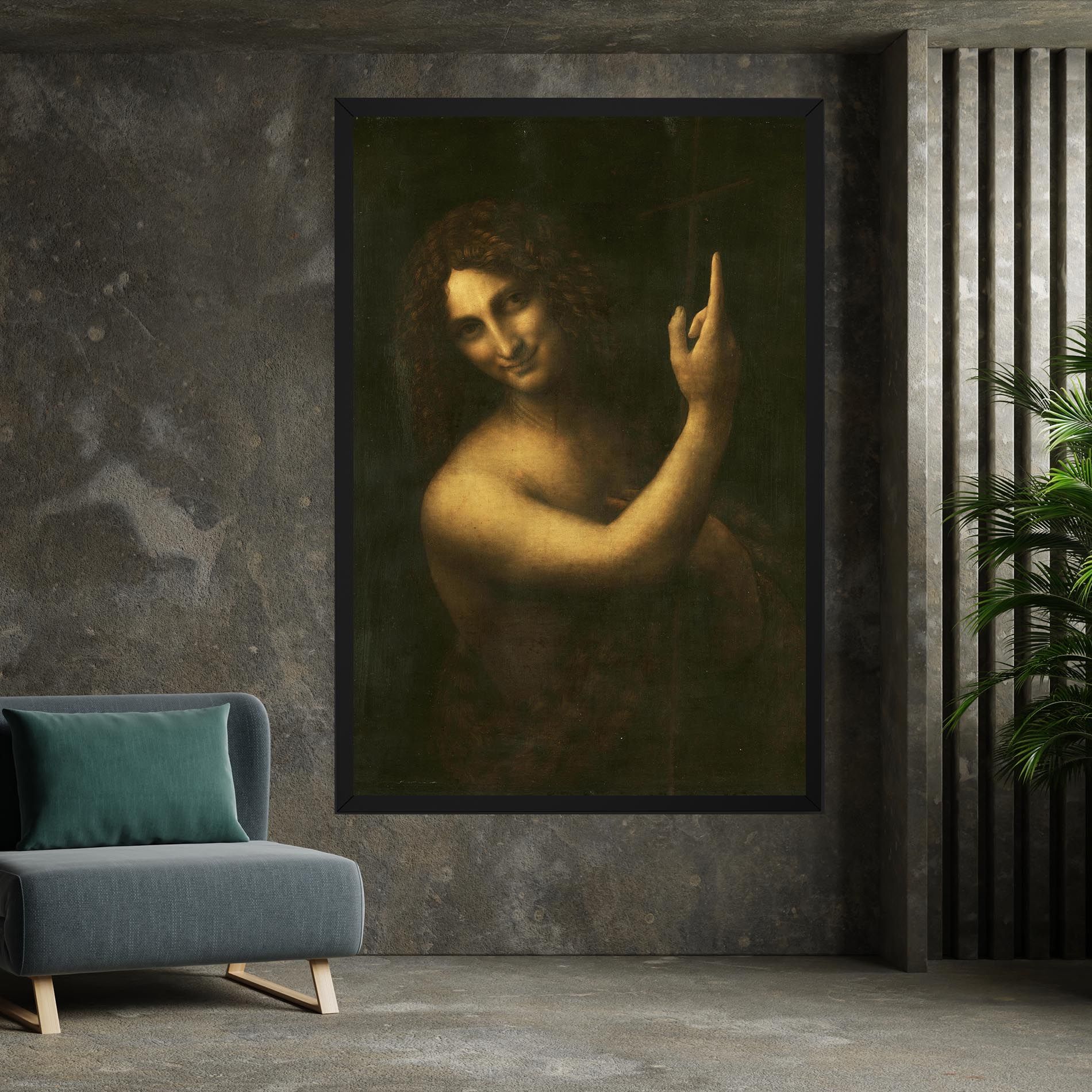 Seonardo Da Vinci Saint John The Baptist mockup 7