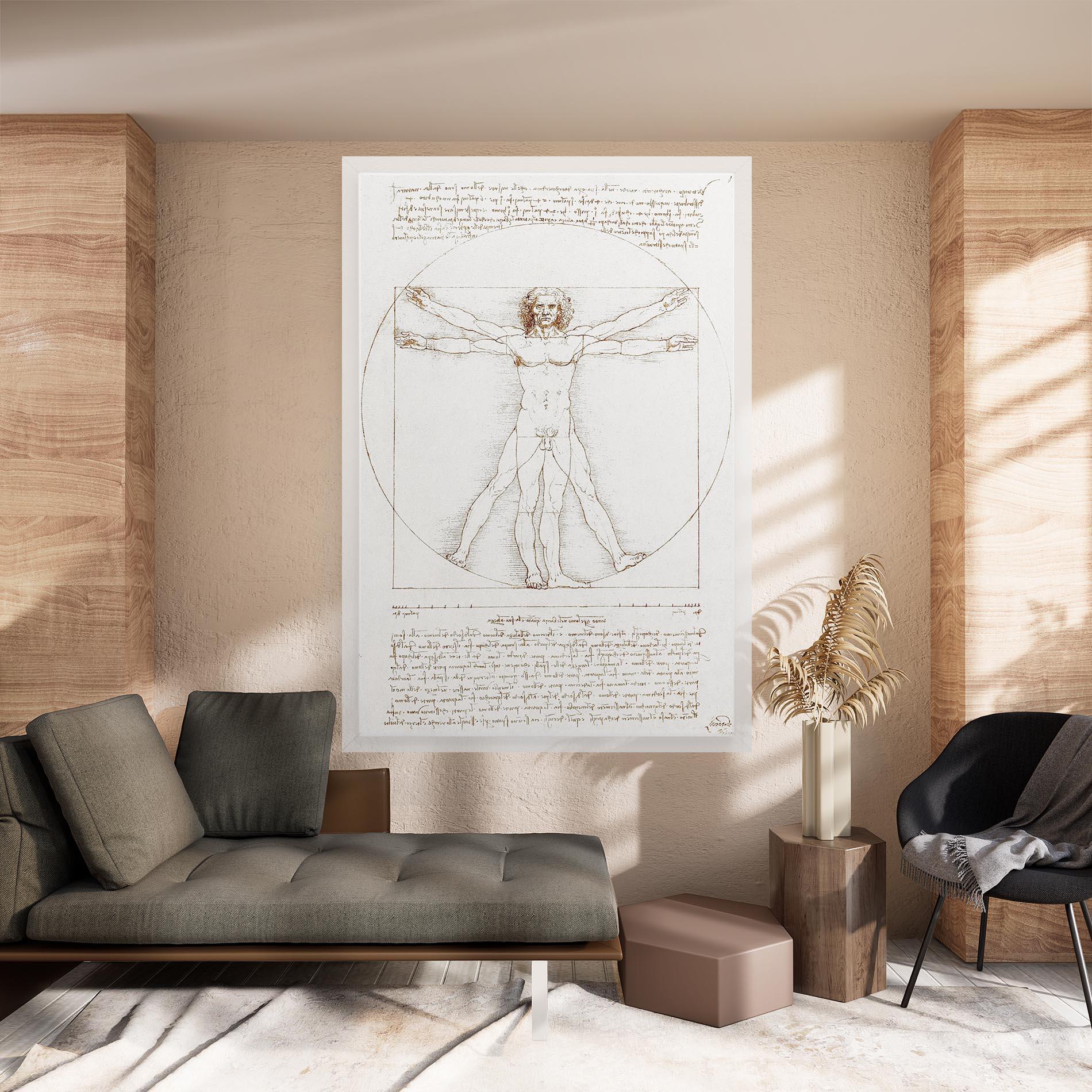 Картина на платно Leonardo Da Vinci's Vitruvian Man mockup 8