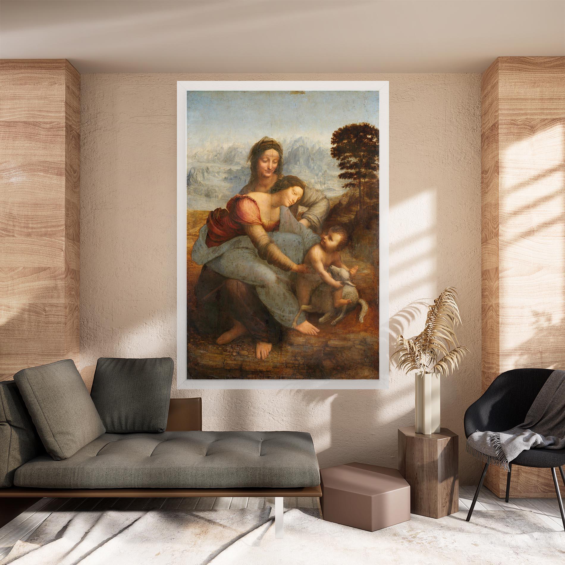 Картина на платно Leonardo Da Vinci Virgin And Child With St Anne mockup 8