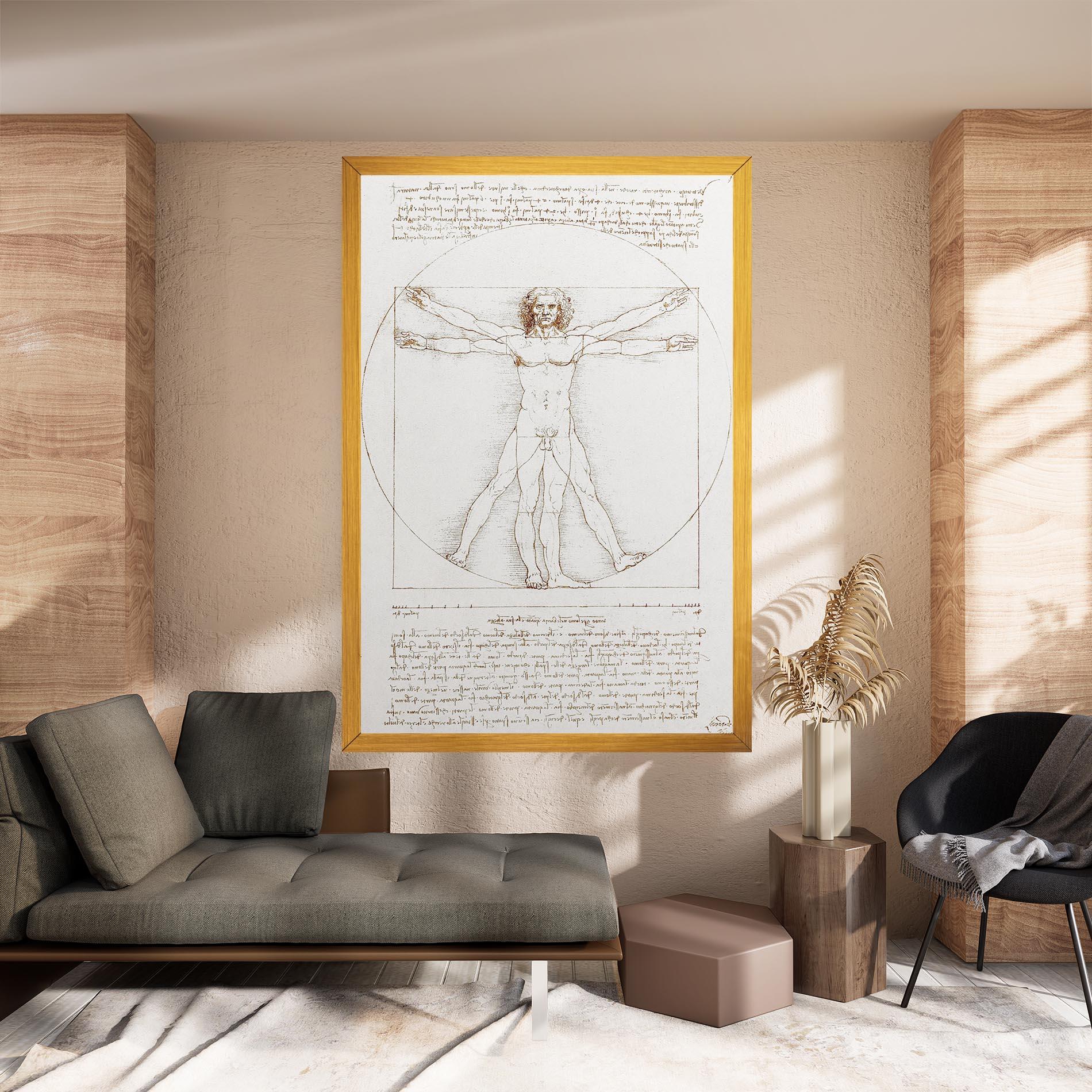 Картина на платно Leonardo Da Vinci's Vitruvian Man mockup 8