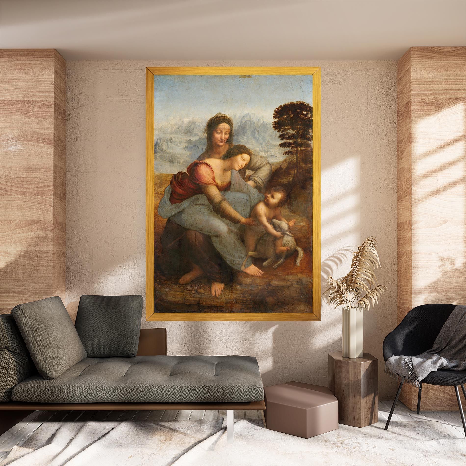 Leonardo Da Vinci Virgin And Child With St Anne mockup 8