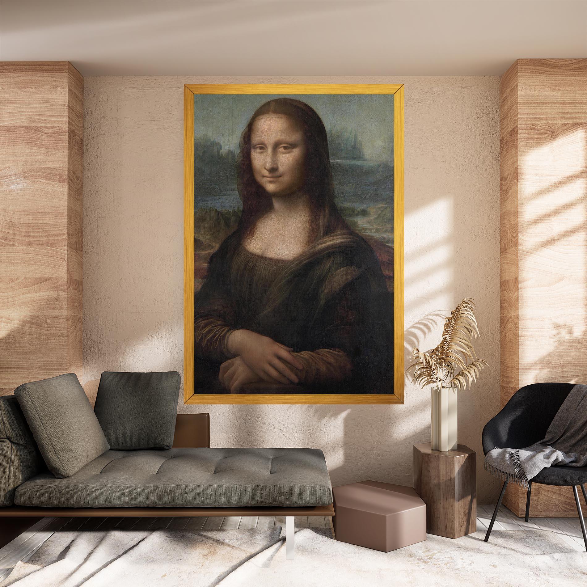 Картина на платно Mona Lisa By Leonardo Da Vinci mockup 8