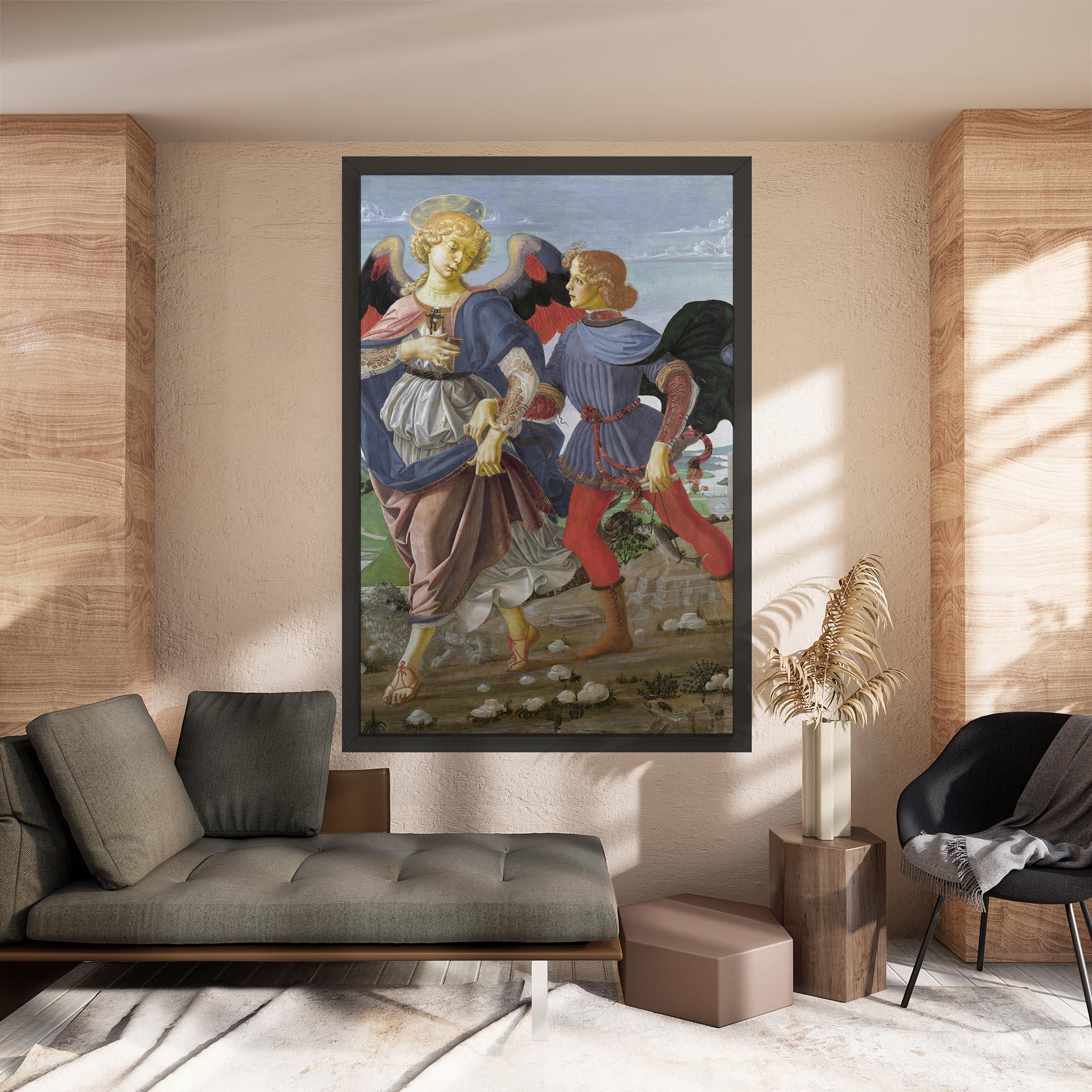 Картина на платно Tobias And The Angel mockup 8