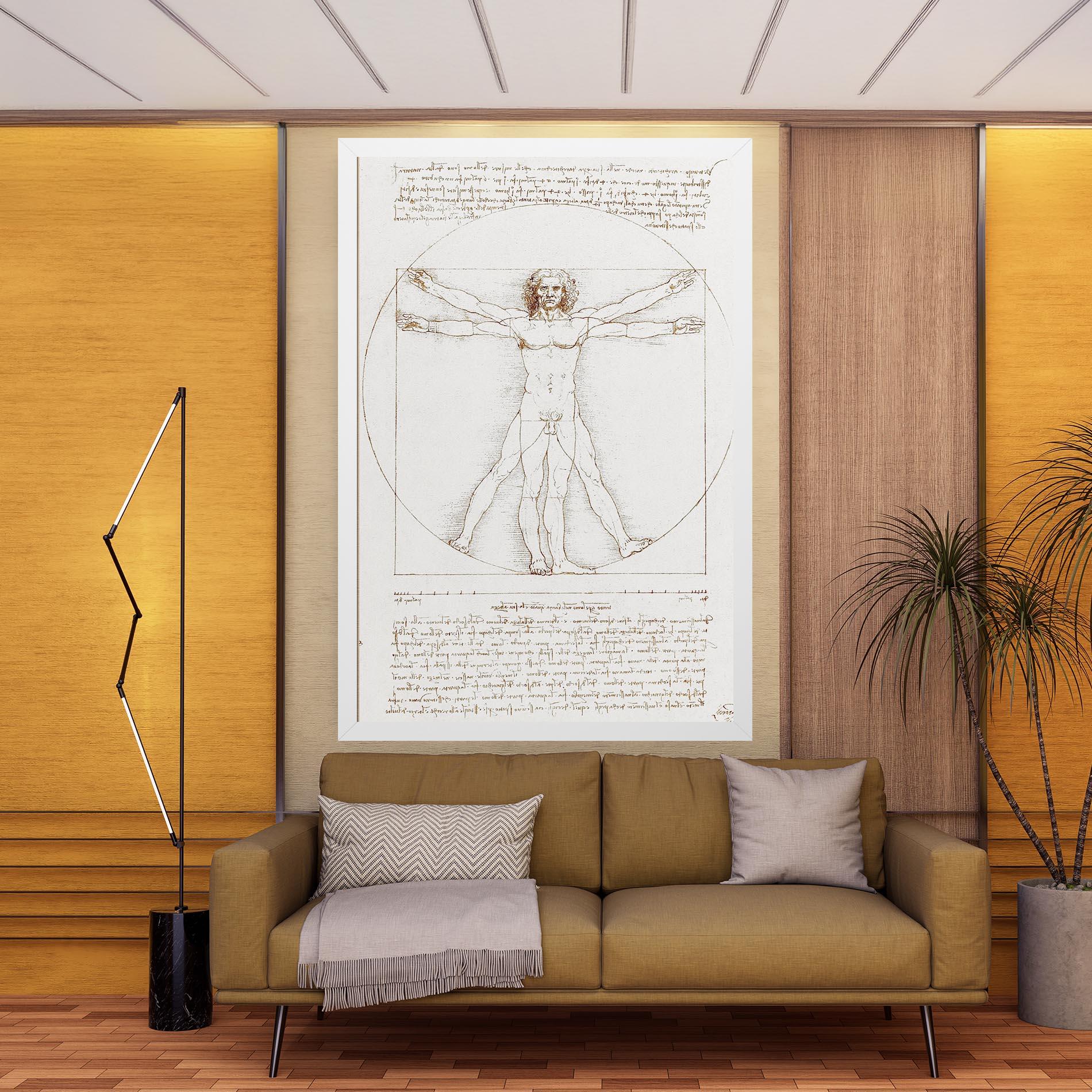 Картина на платно Leonardo Da Vinci's Vitruvian Man mockup 9