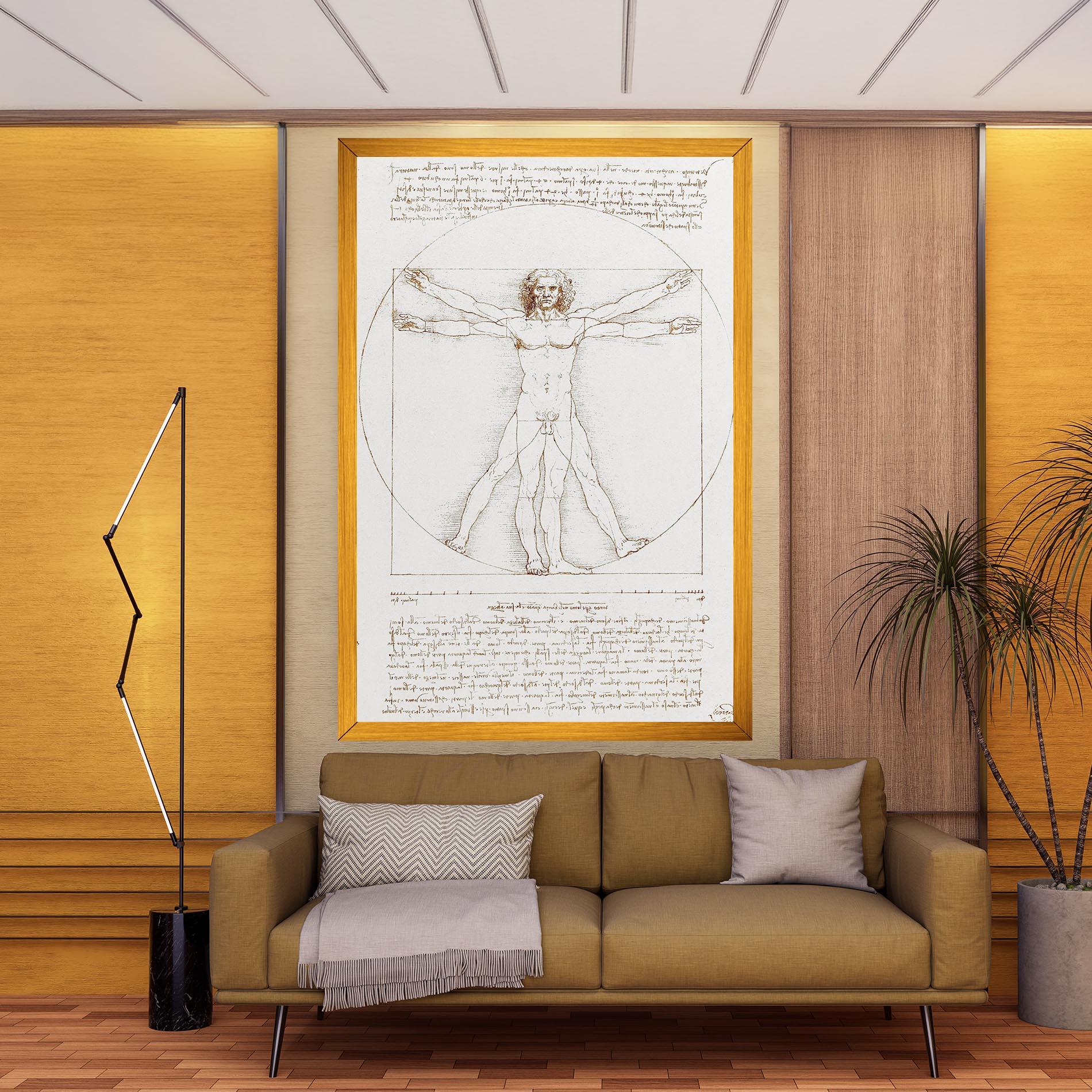 Картина на платно Leonardo Da Vinci's Vitruvian Man mockup 9