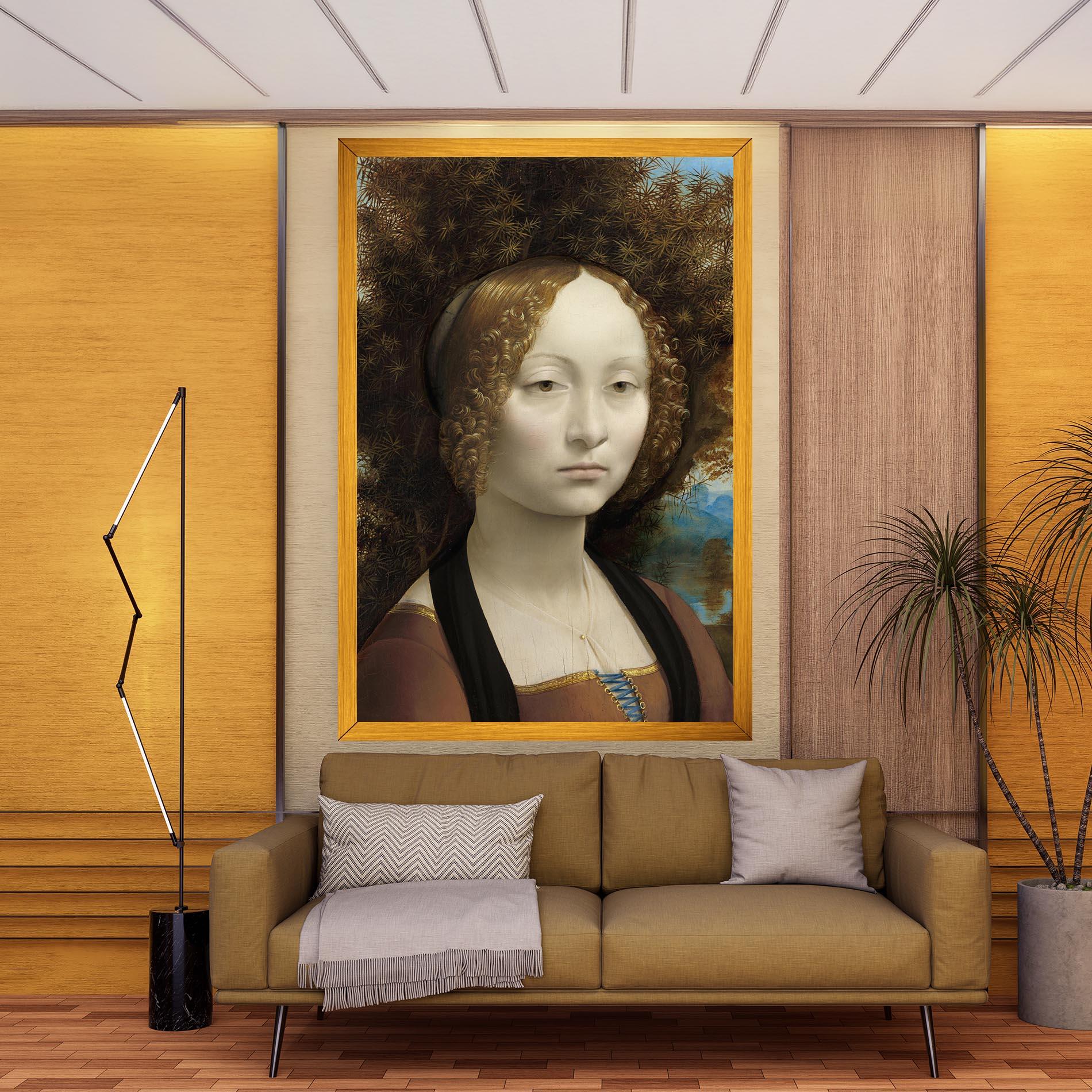 Картина на платно Leonardo Da Vinci Ginevra De Benci mockup 9