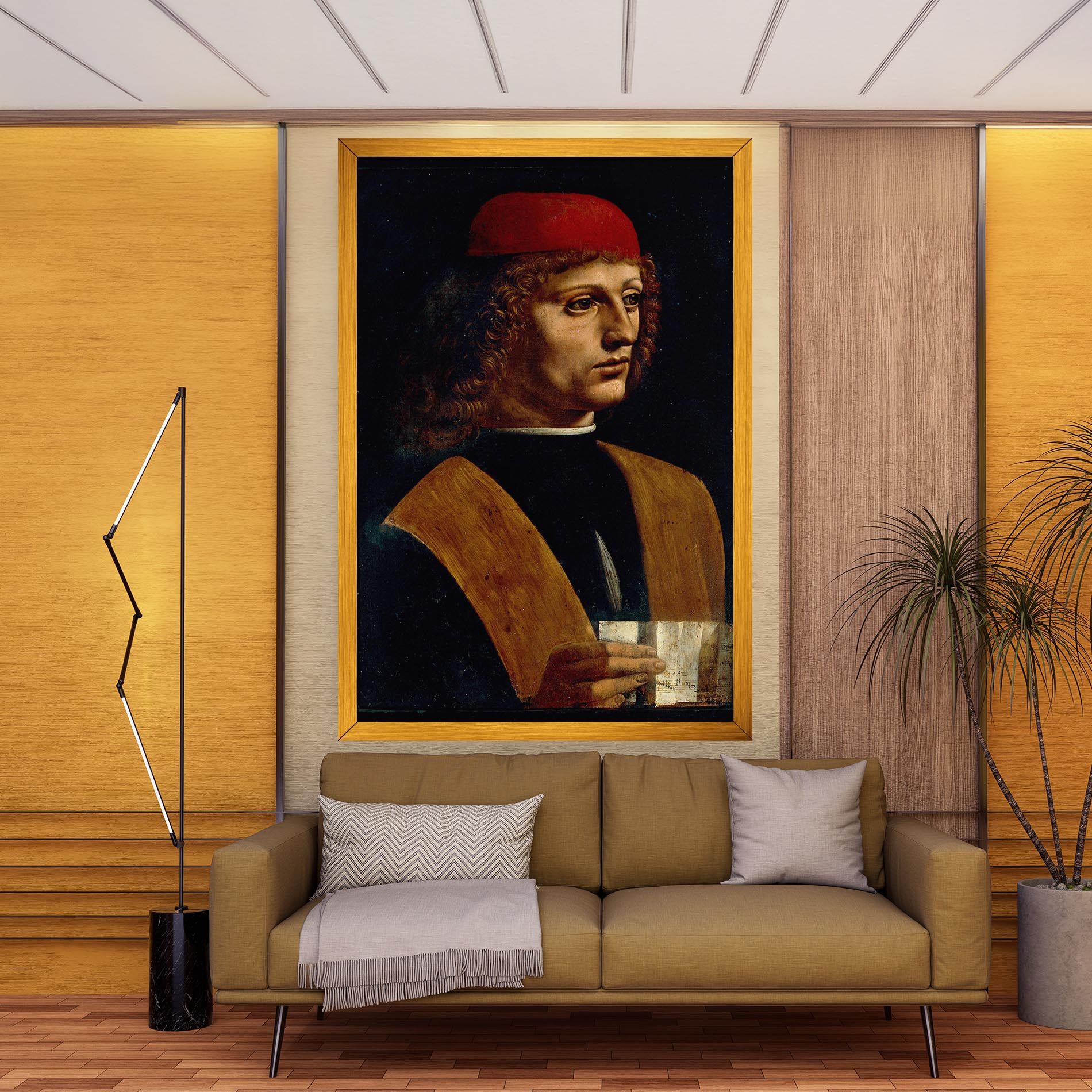 Leonardo Da Vinci Portrait Of A Musician Pinacoteca Ambrosiana mockup 9