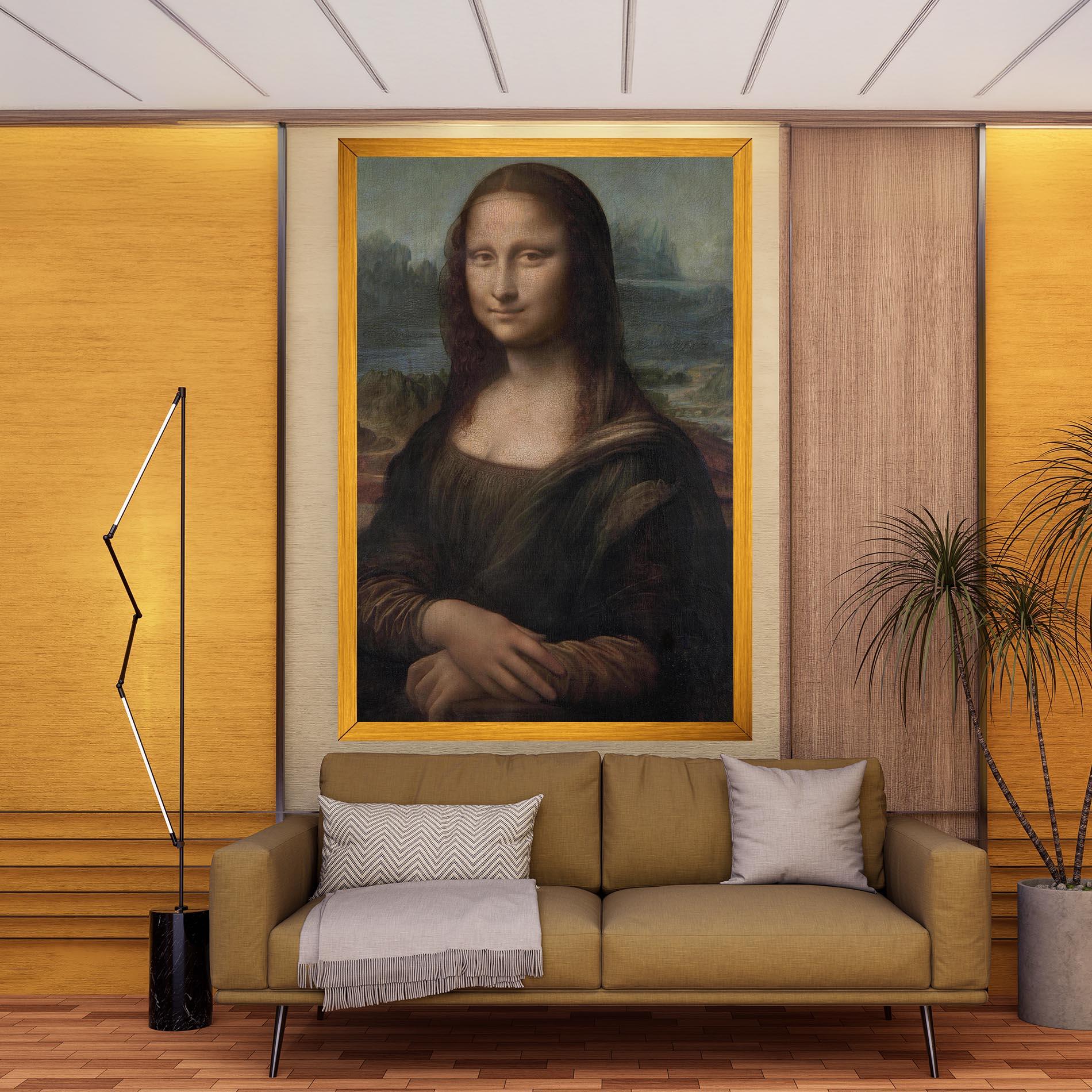 Картина на платно Mona Lisa By Leonardo Da Vinci mockup 9