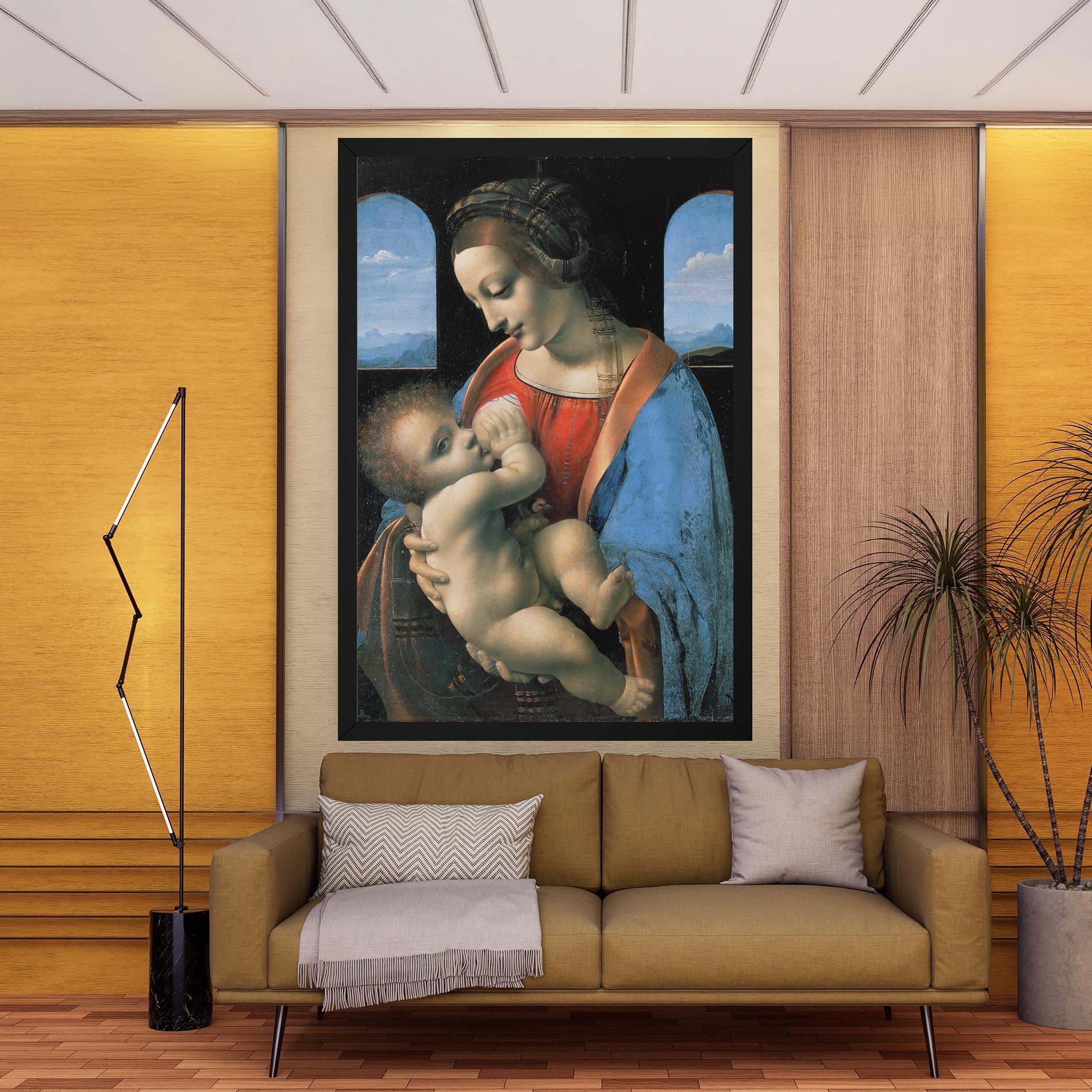 Картина на платно Leonardo Da Vinci Attributed Madonna Litta mockup 9