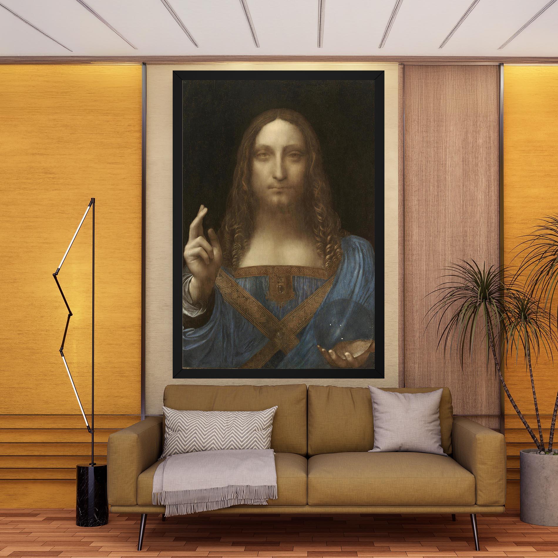 Картина на платно Leonardo Da Vinci Salvator Mundi mockup 9
