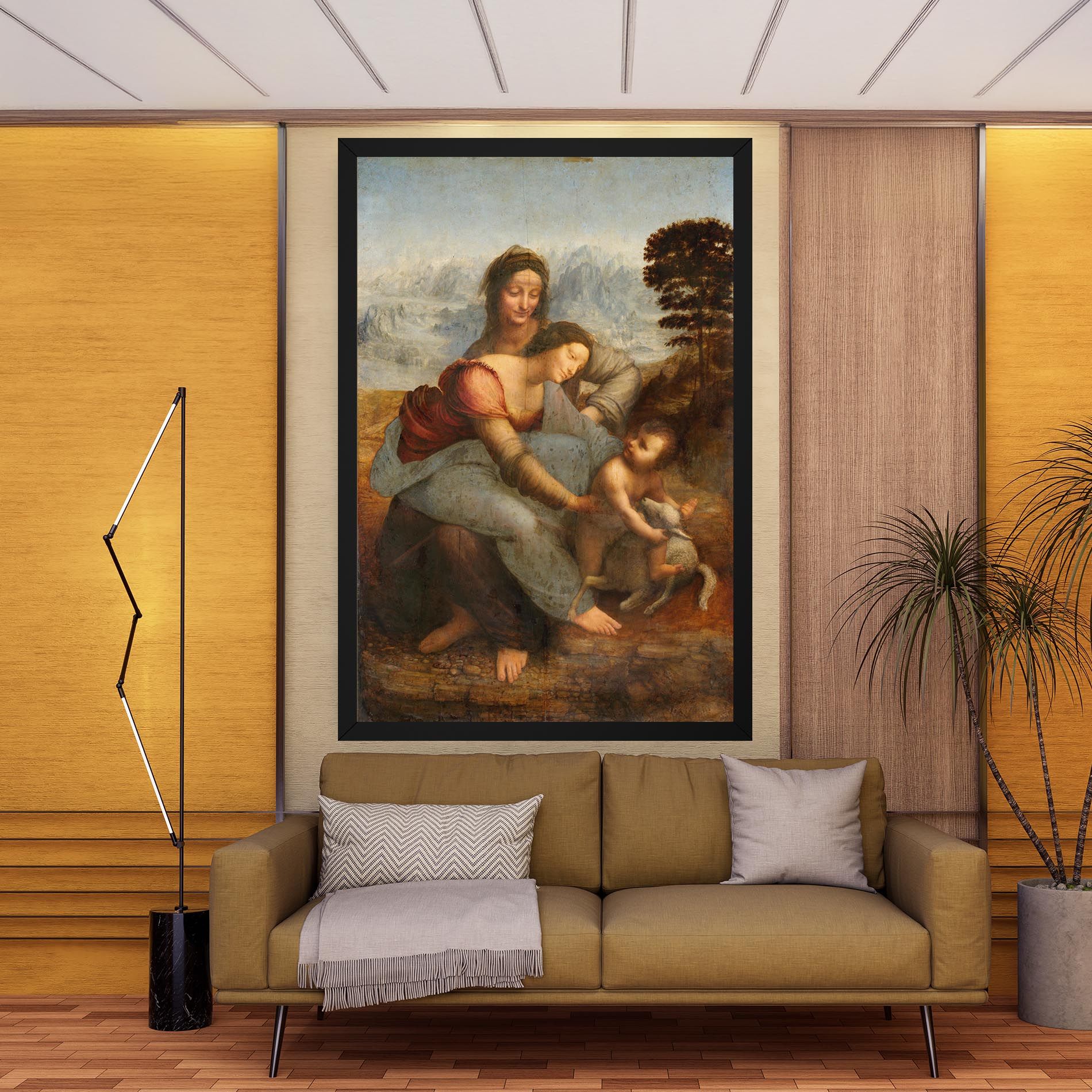 Leonardo Da Vinci Virgin And Child With St Anne mockup 9
