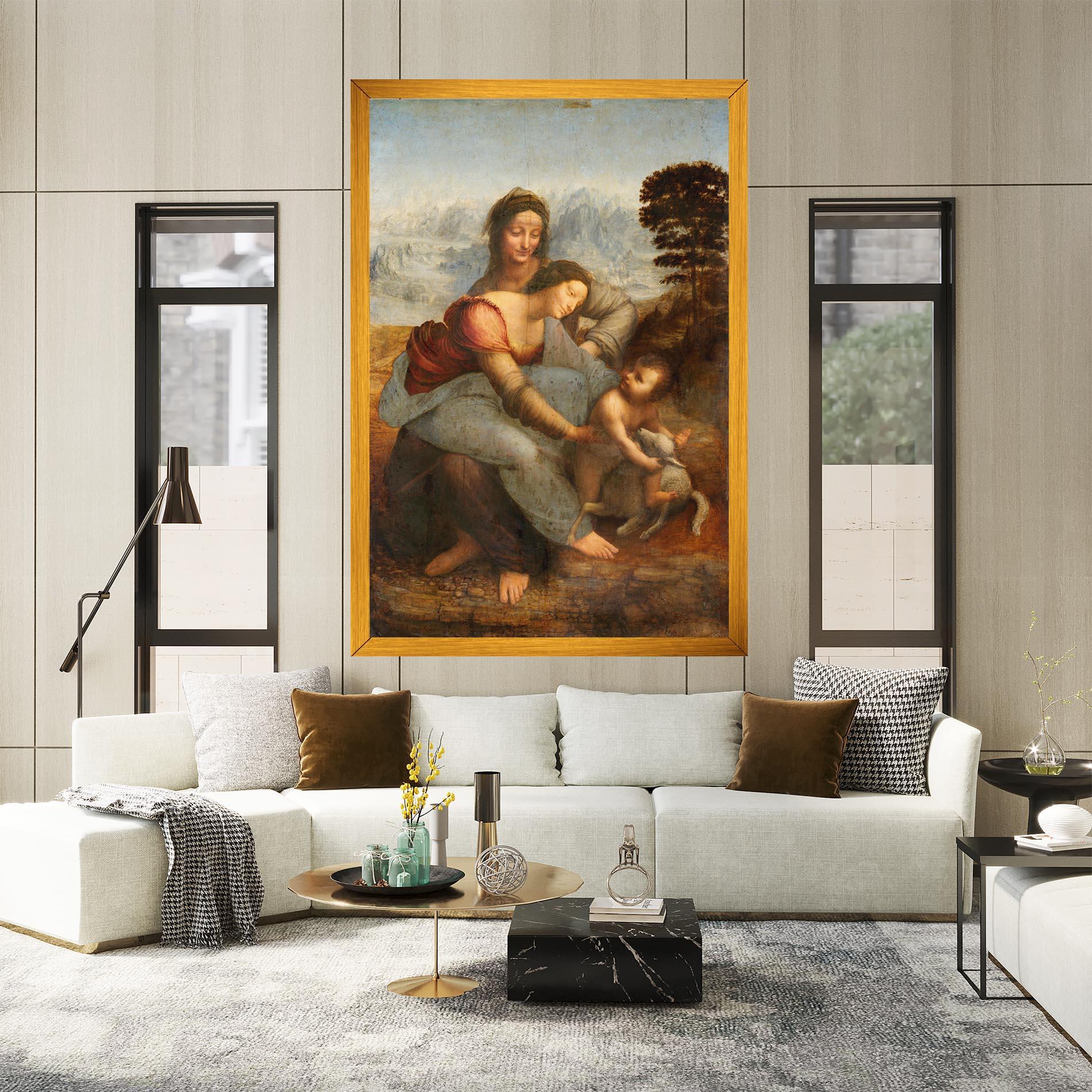 Картина на платно Leonardo Da Vinci Virgin And Child With St Anne mockup 2