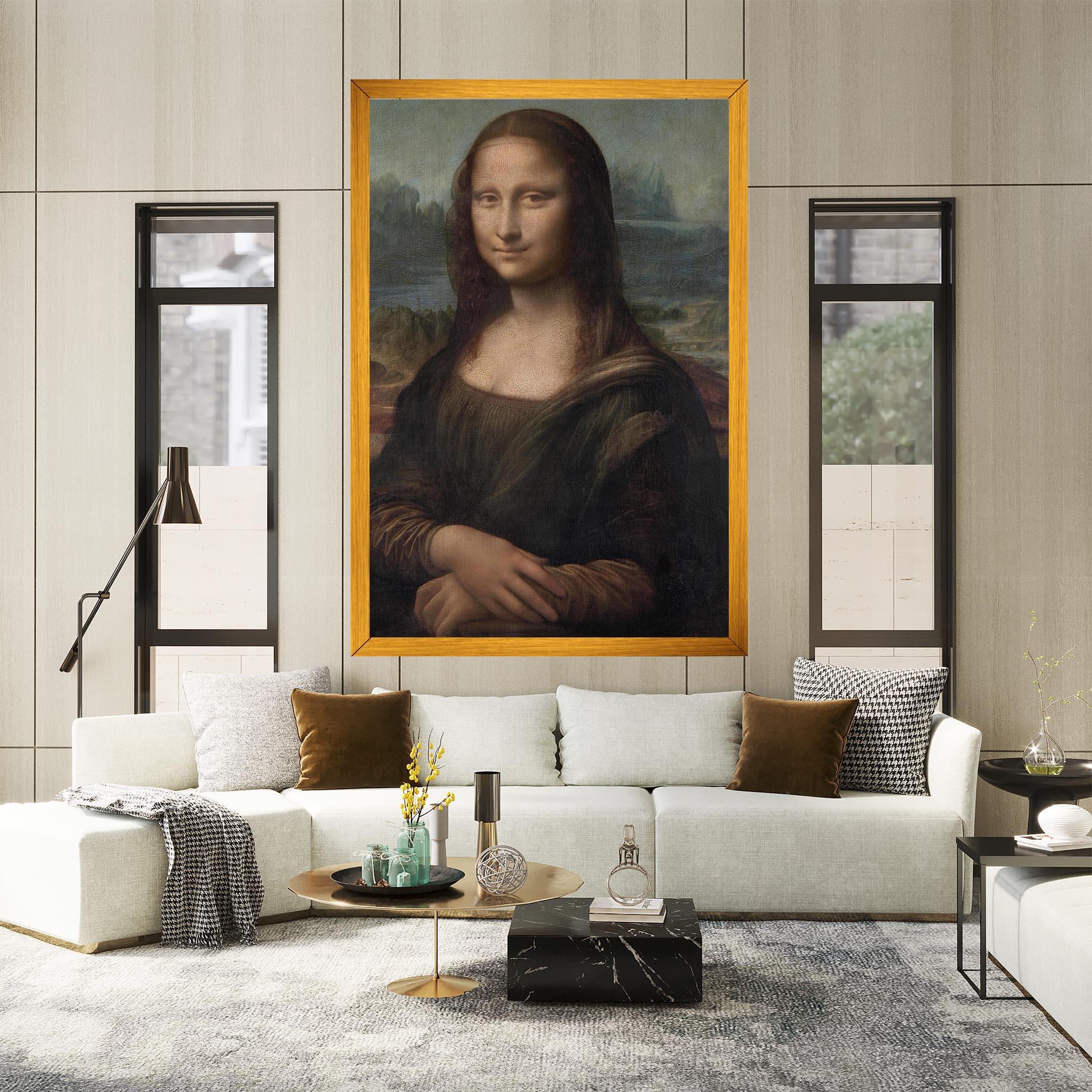 Картина на платно Mona Lisa By Leonardo Da Vinci mockup 2