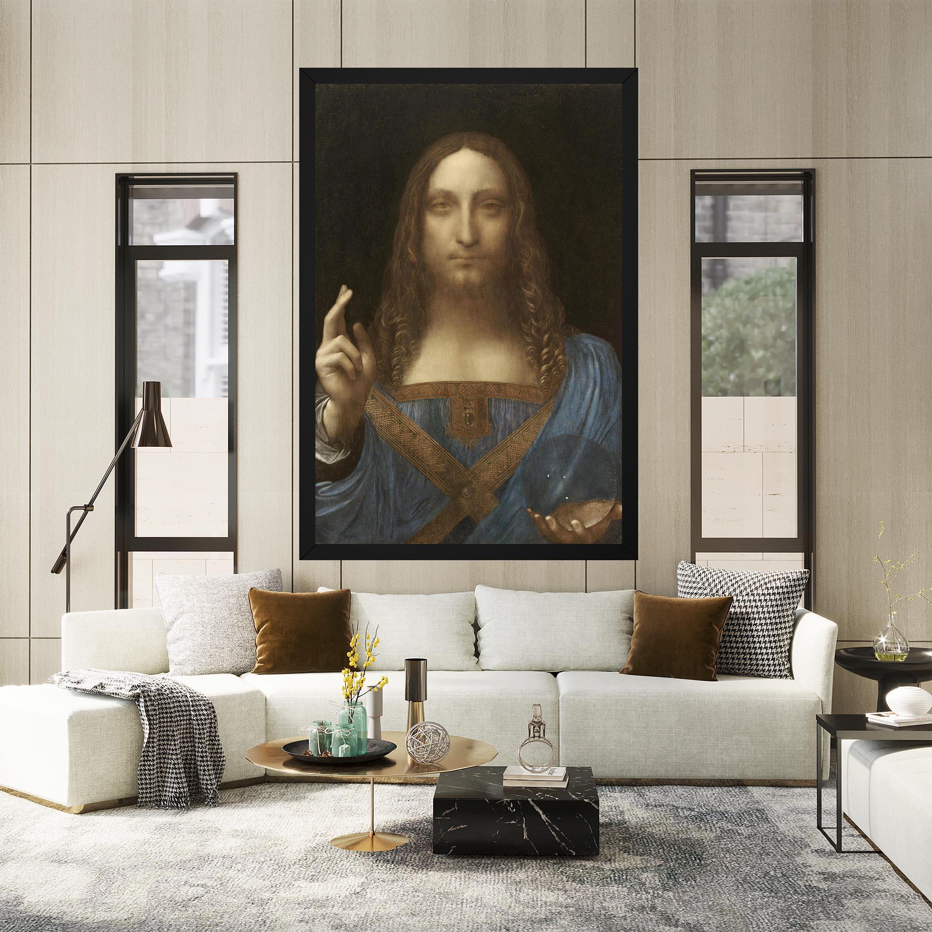 Картина на платно Leonardo Da Vinci Salvator Mundi mockup 2