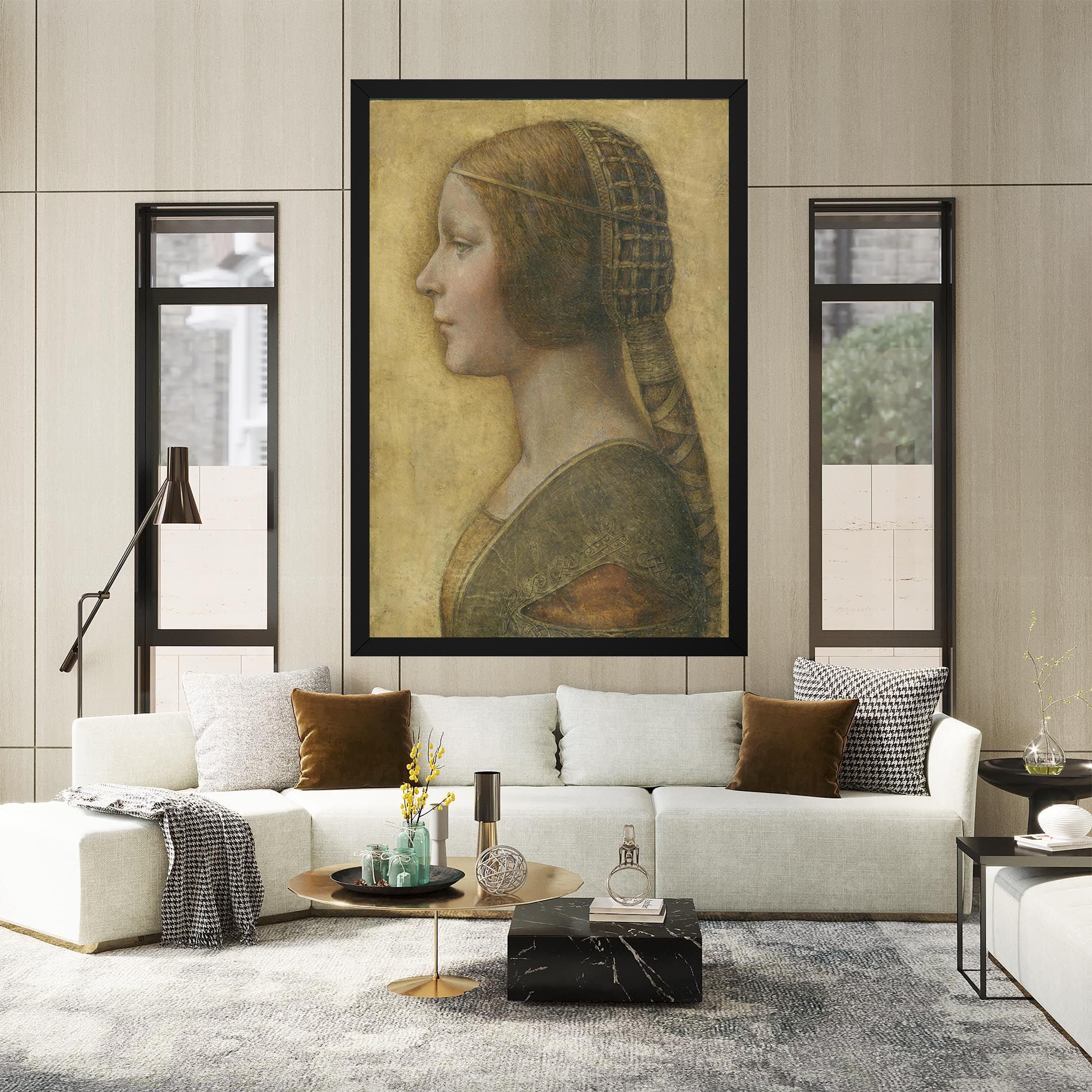 Profile Of A Young Fiancee Da Vinci mockup 2