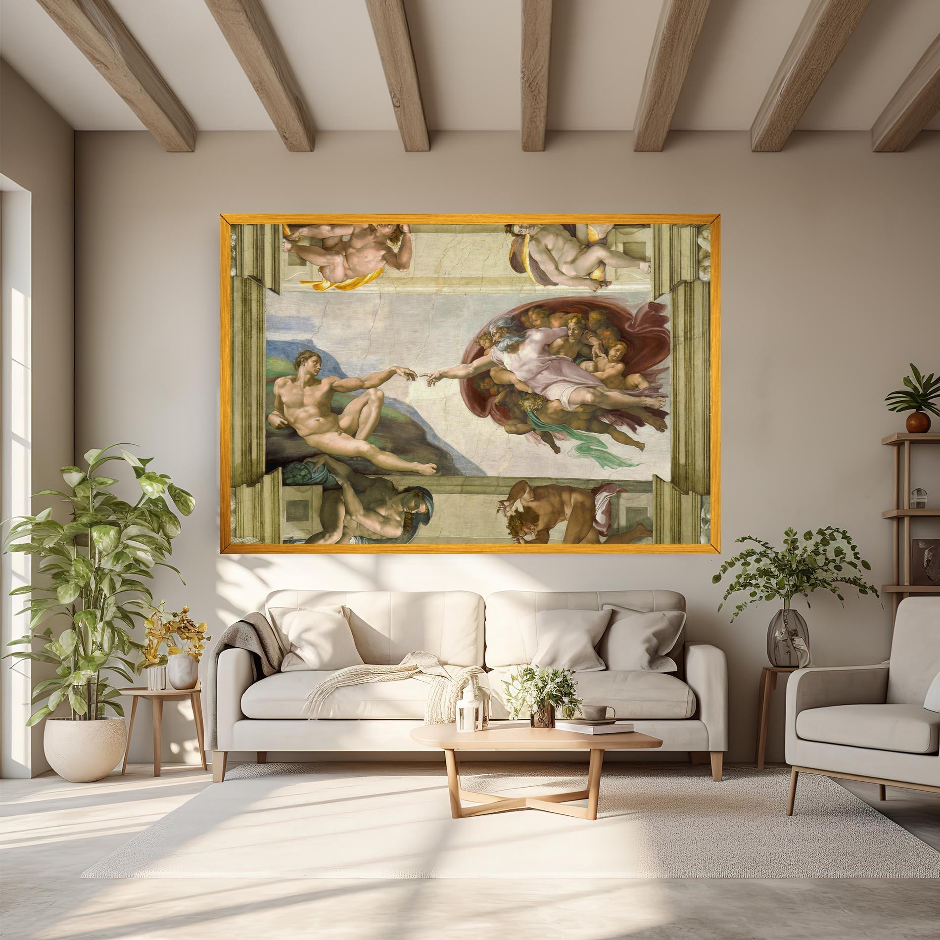 Картина на платно Creacion De Adam mockup 6