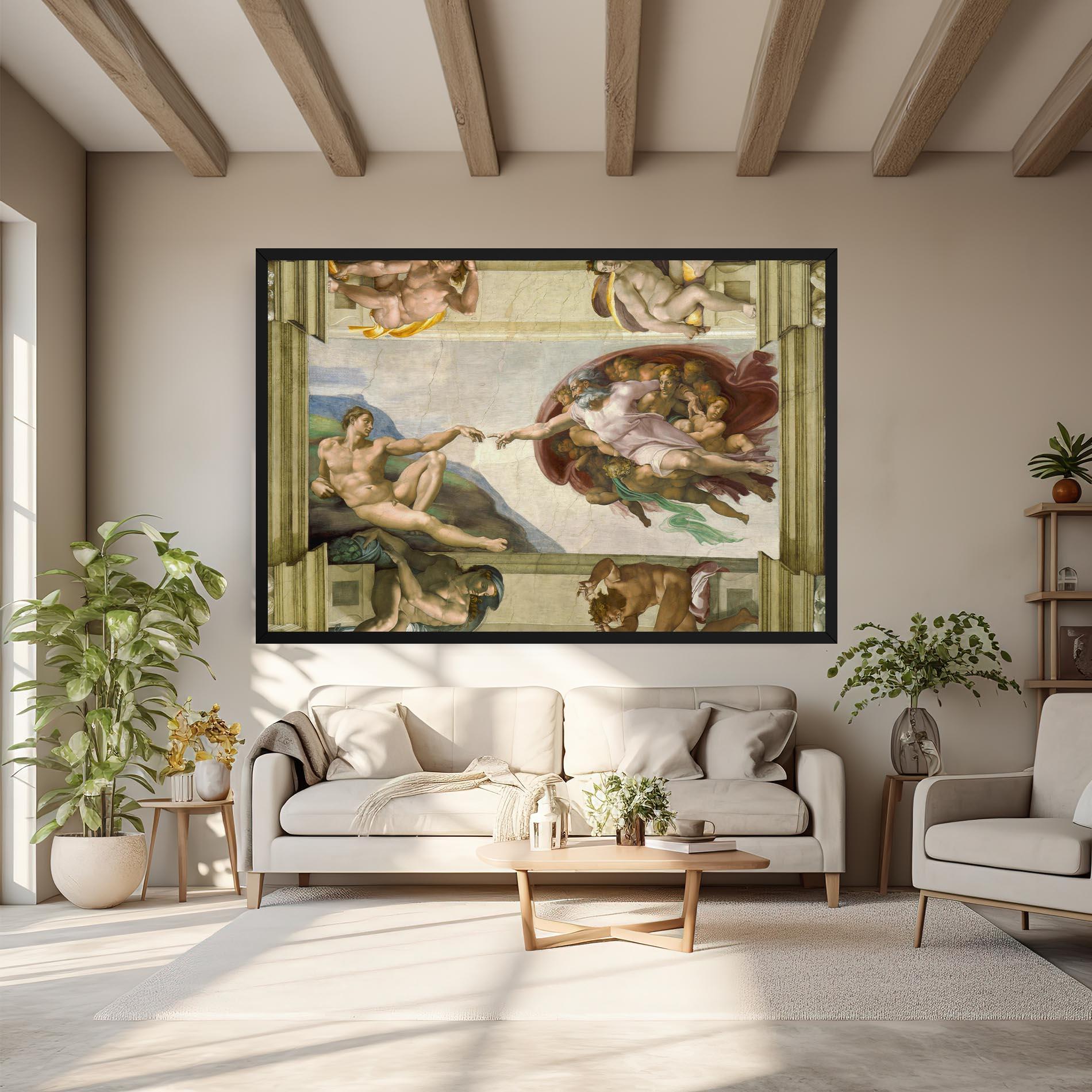 Картина на платно Creacion De Adam mockup 6