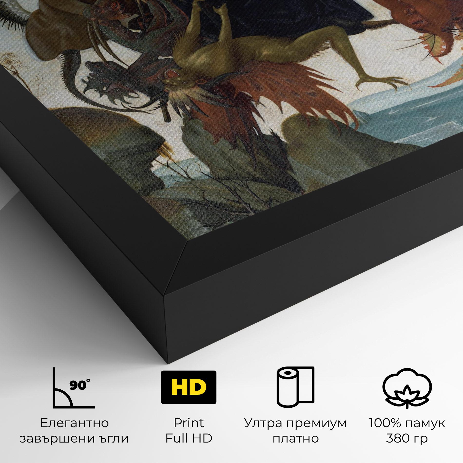 Картина на платно Torment Of Saint mockup 4