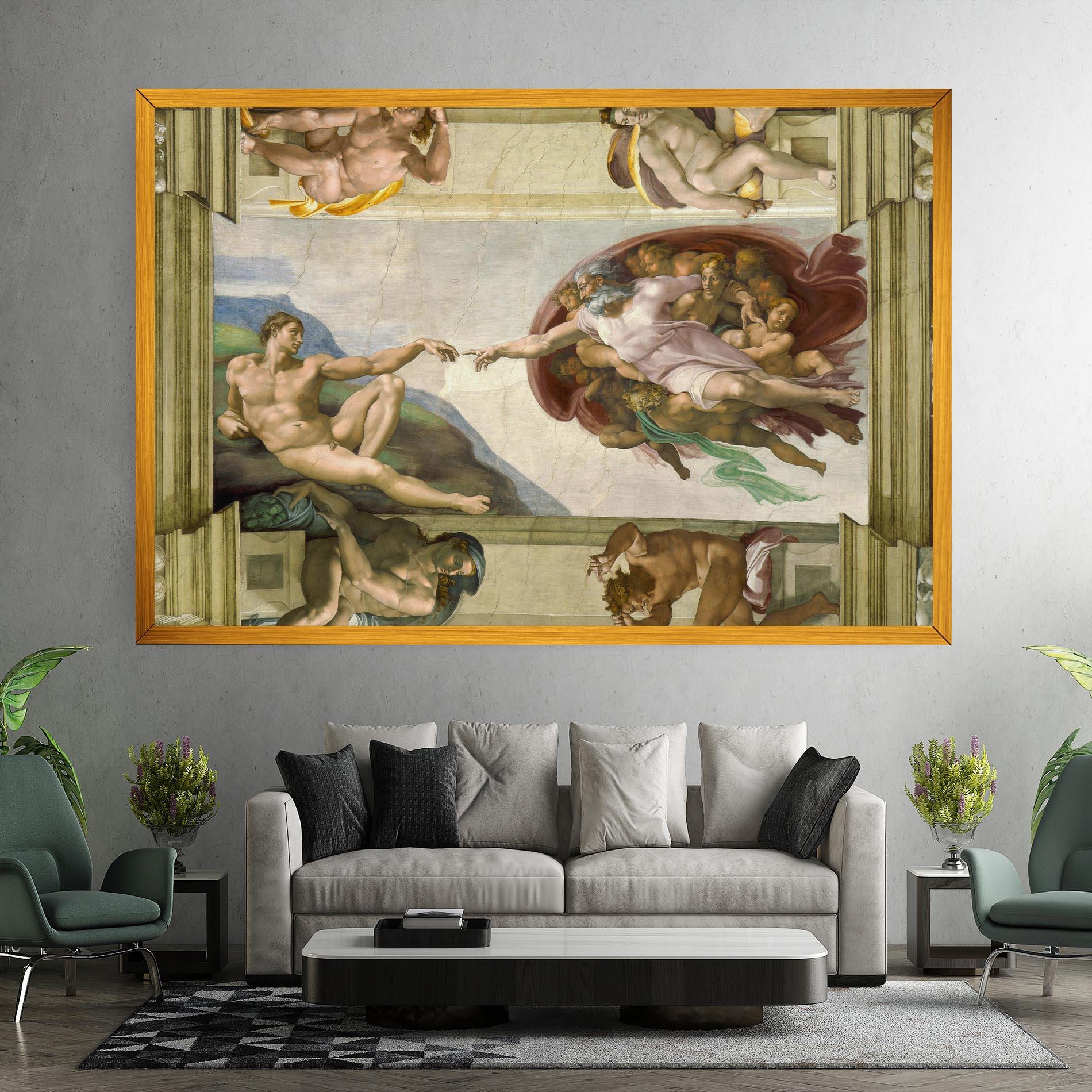 Картина на платно Creacion De Adam mockup 7