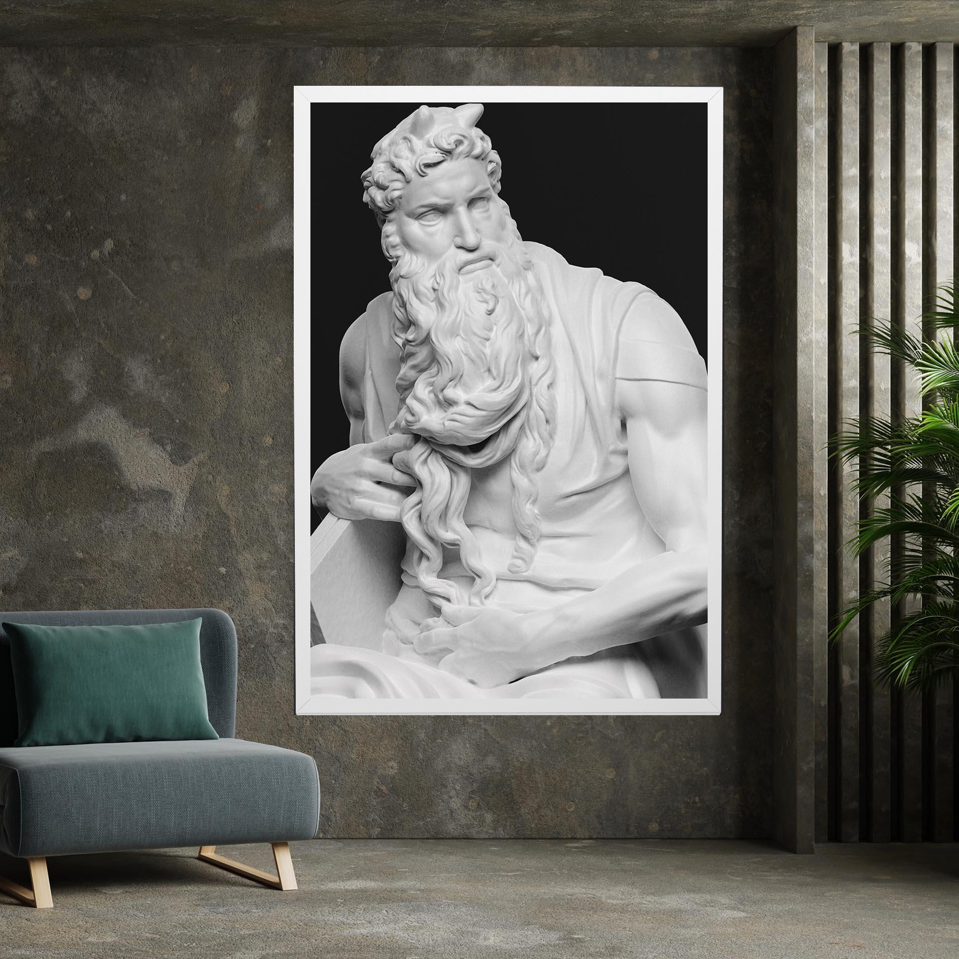 Картина на платно Moses Statue mockup 7