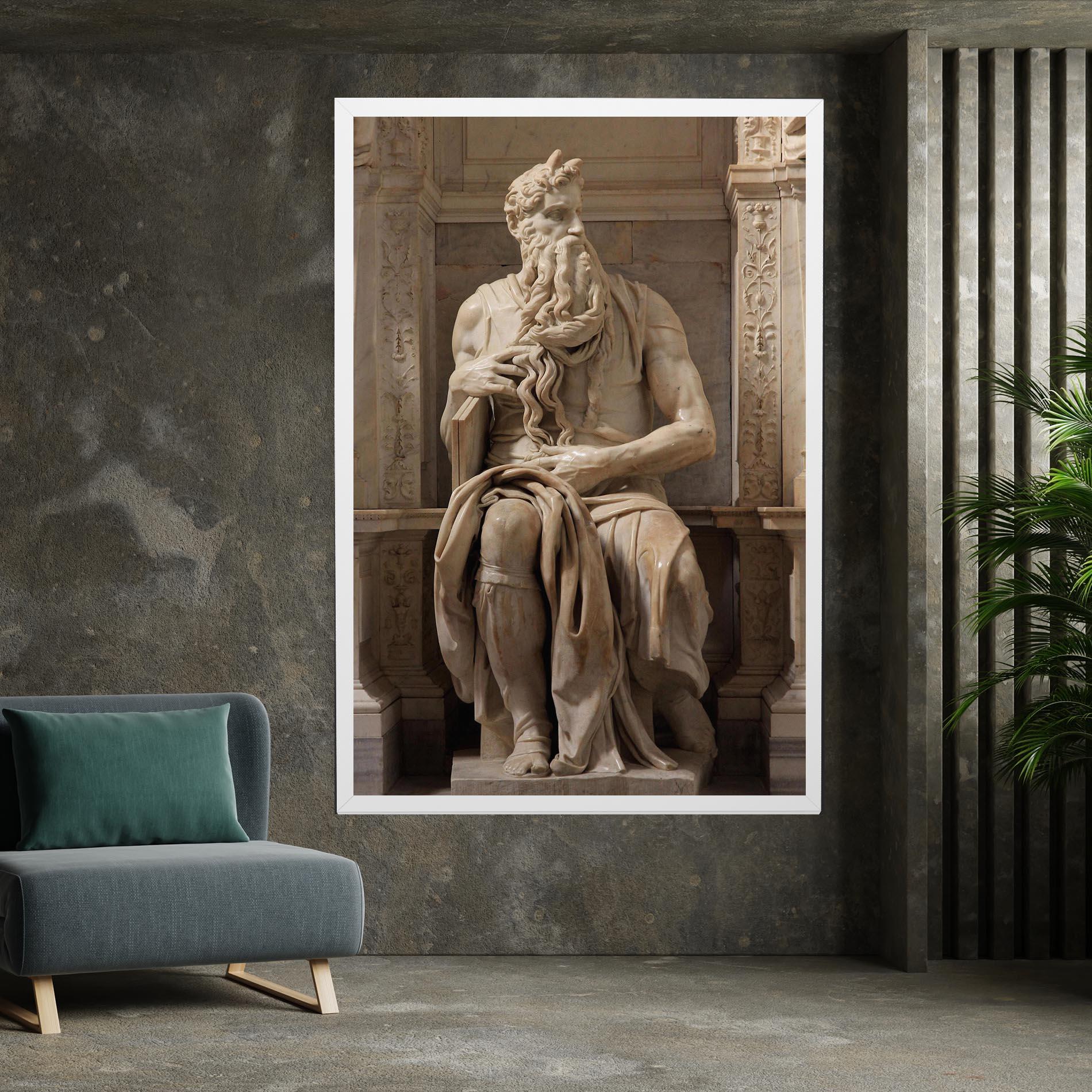 Картина на платно Statue Moses mockup 7