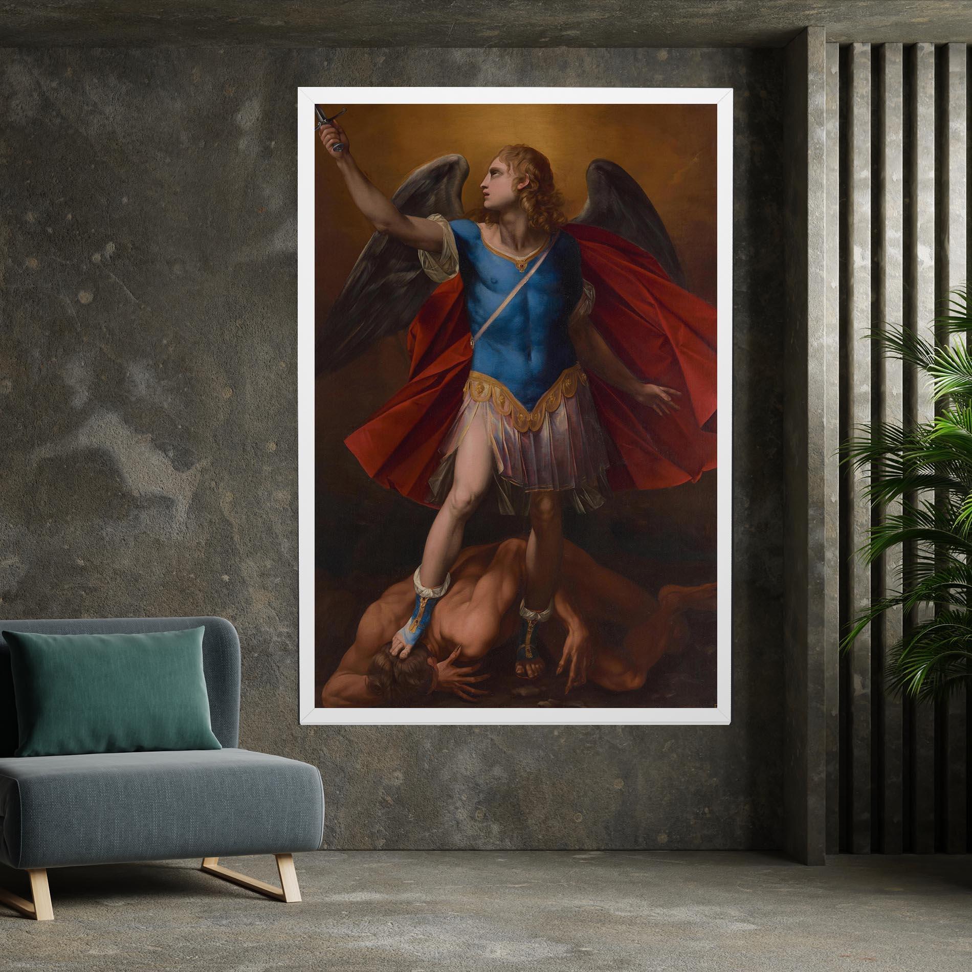 Картина на платно Sword In Upraised mockup 7