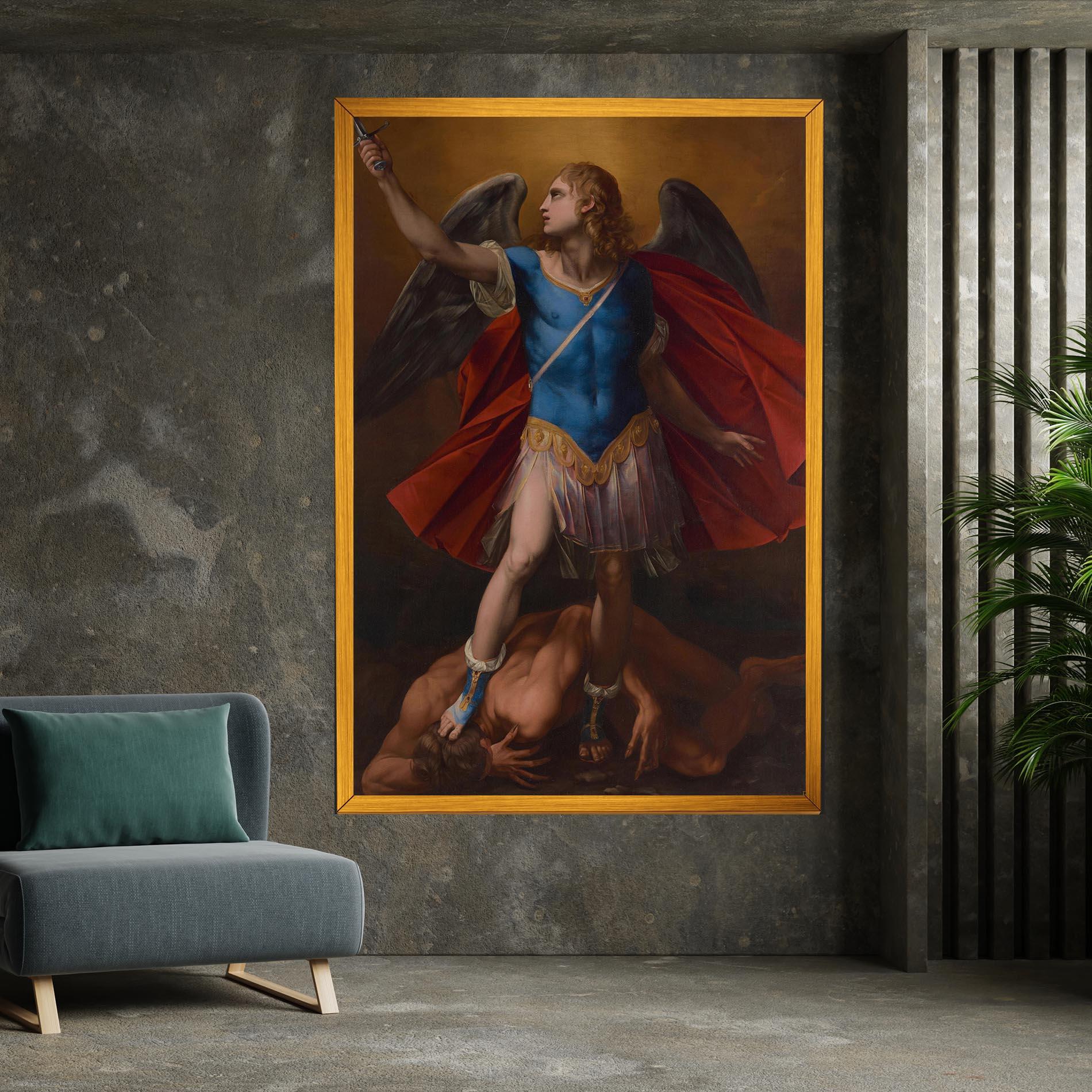 Картина на платно Sword In Upraised mockup 7