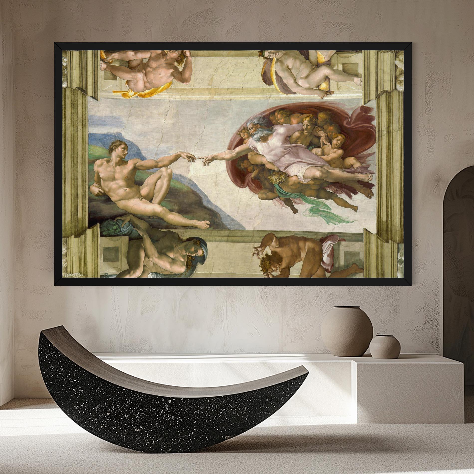 Картина на платно Creacion De Adam mockup 8