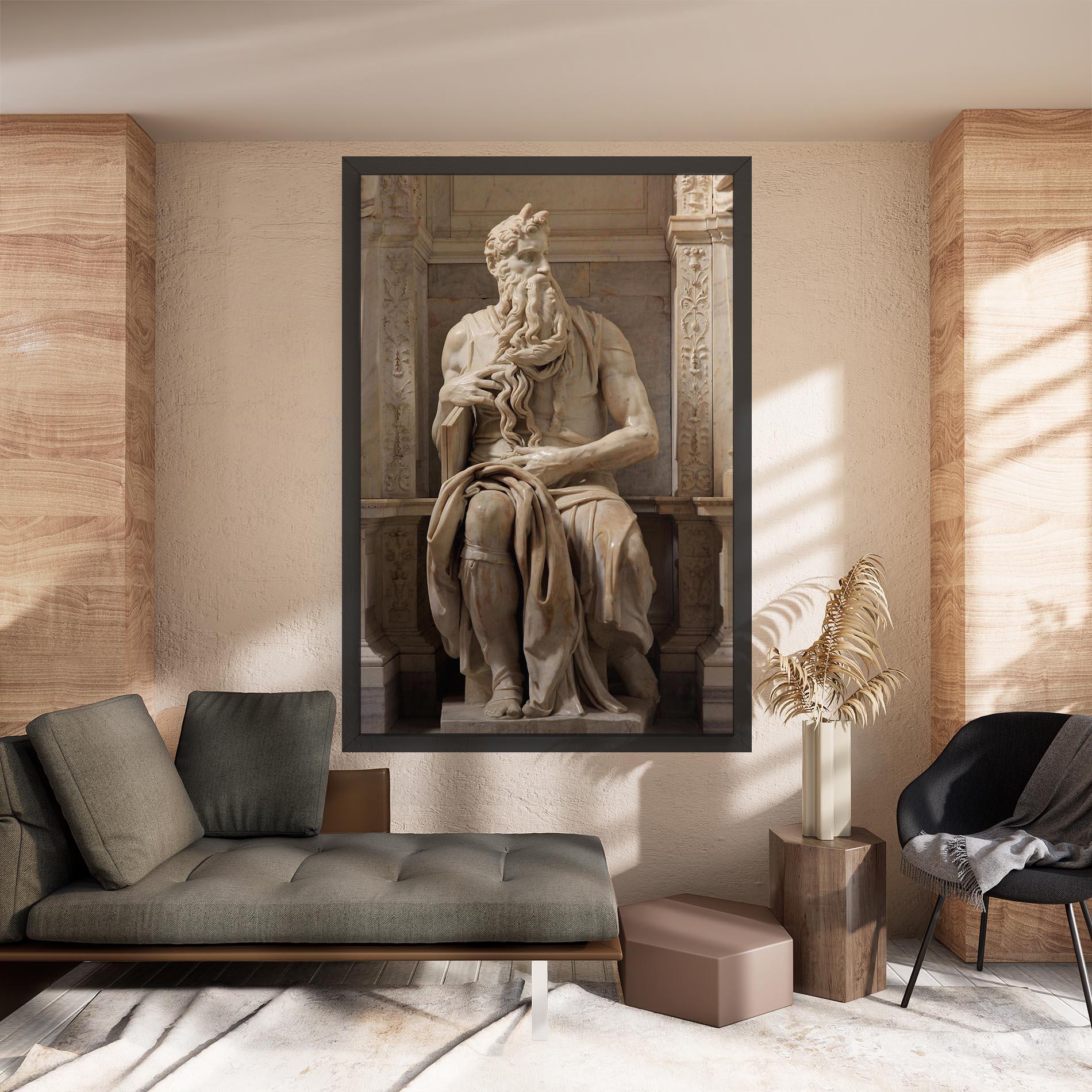 Картина на платно Statue Moses mockup 8