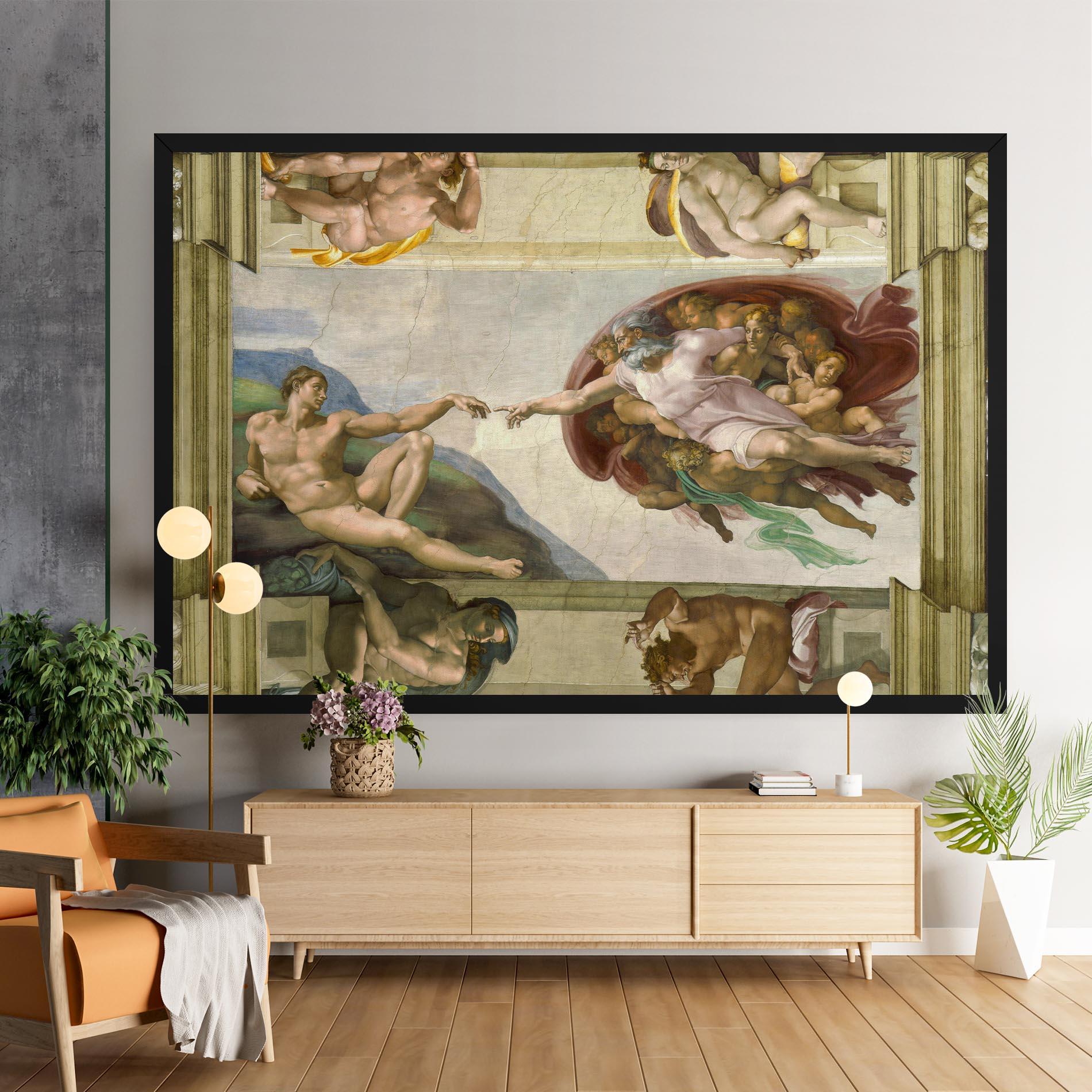 Картина на платно Creacion De Adam mockup 9