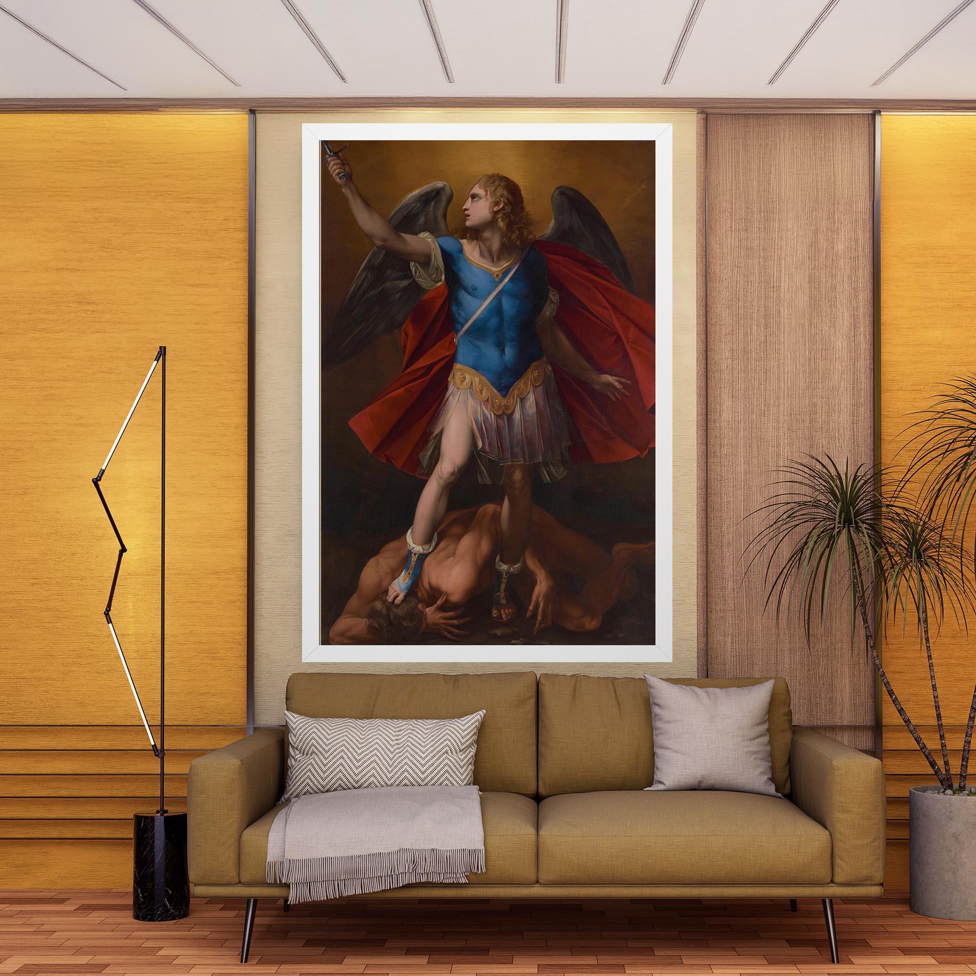 Картина на платно Sword In Upraised mockup 9