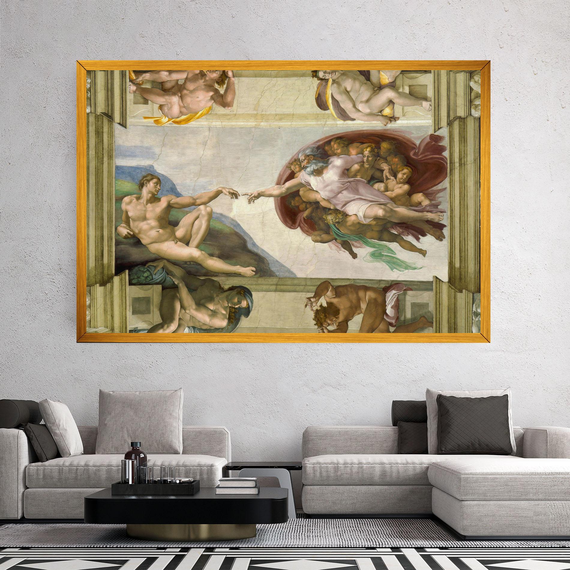 Картина на платно Creacion De Adam mockup 2