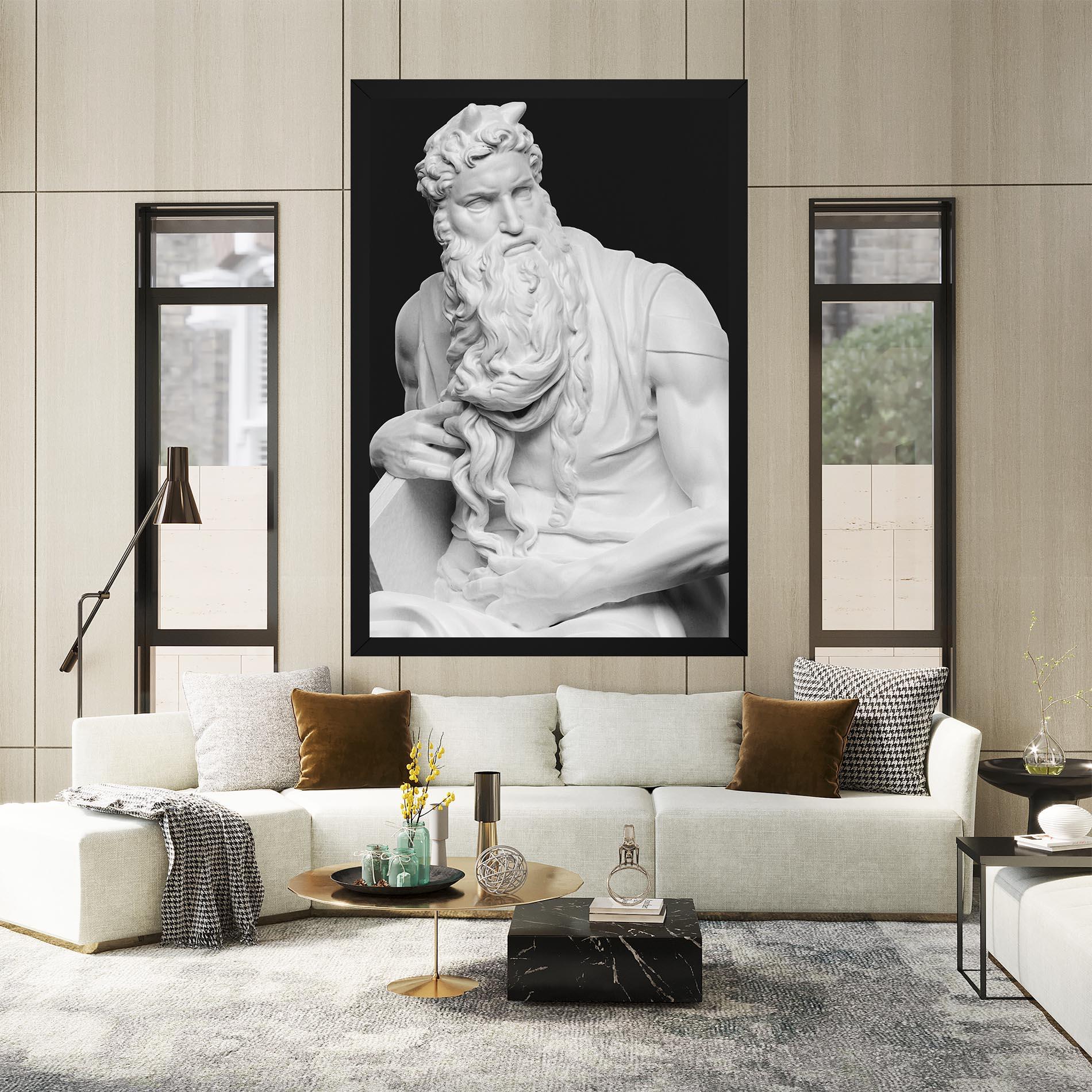 Картина на платно Moses Statue mockup 2