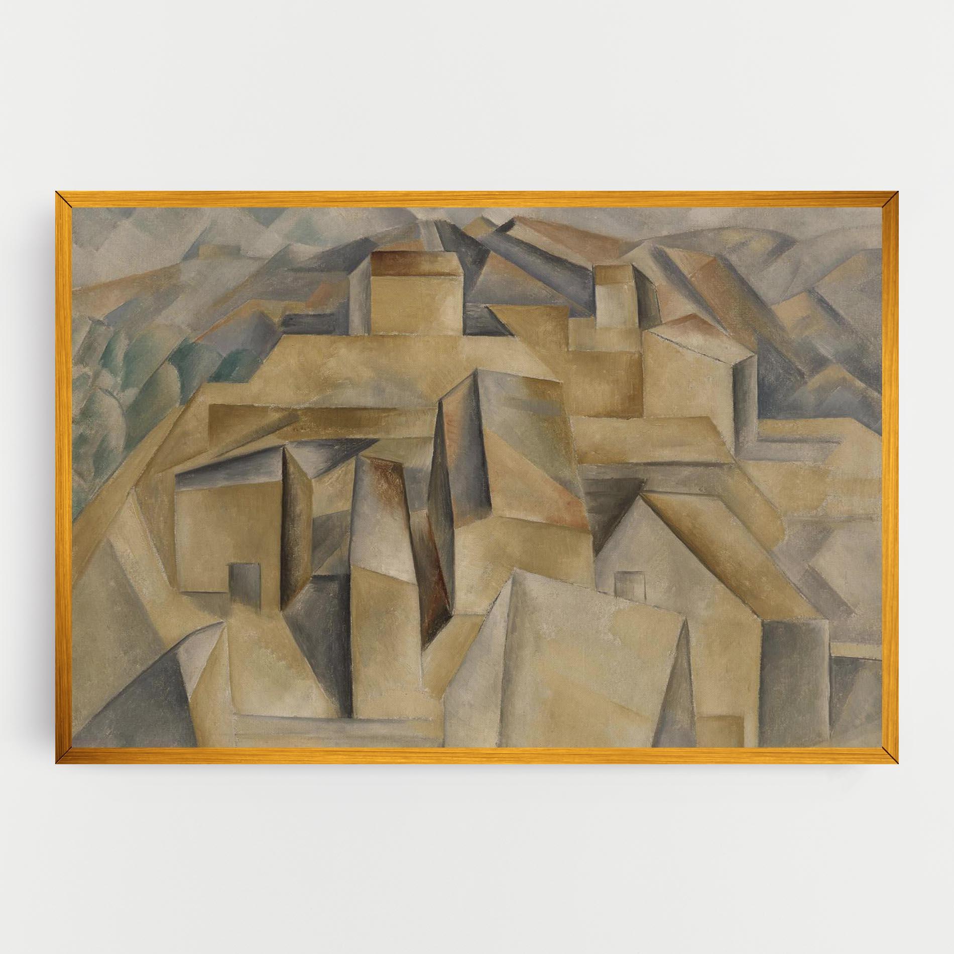 Картина на платно Houses On The Hill mockup 0