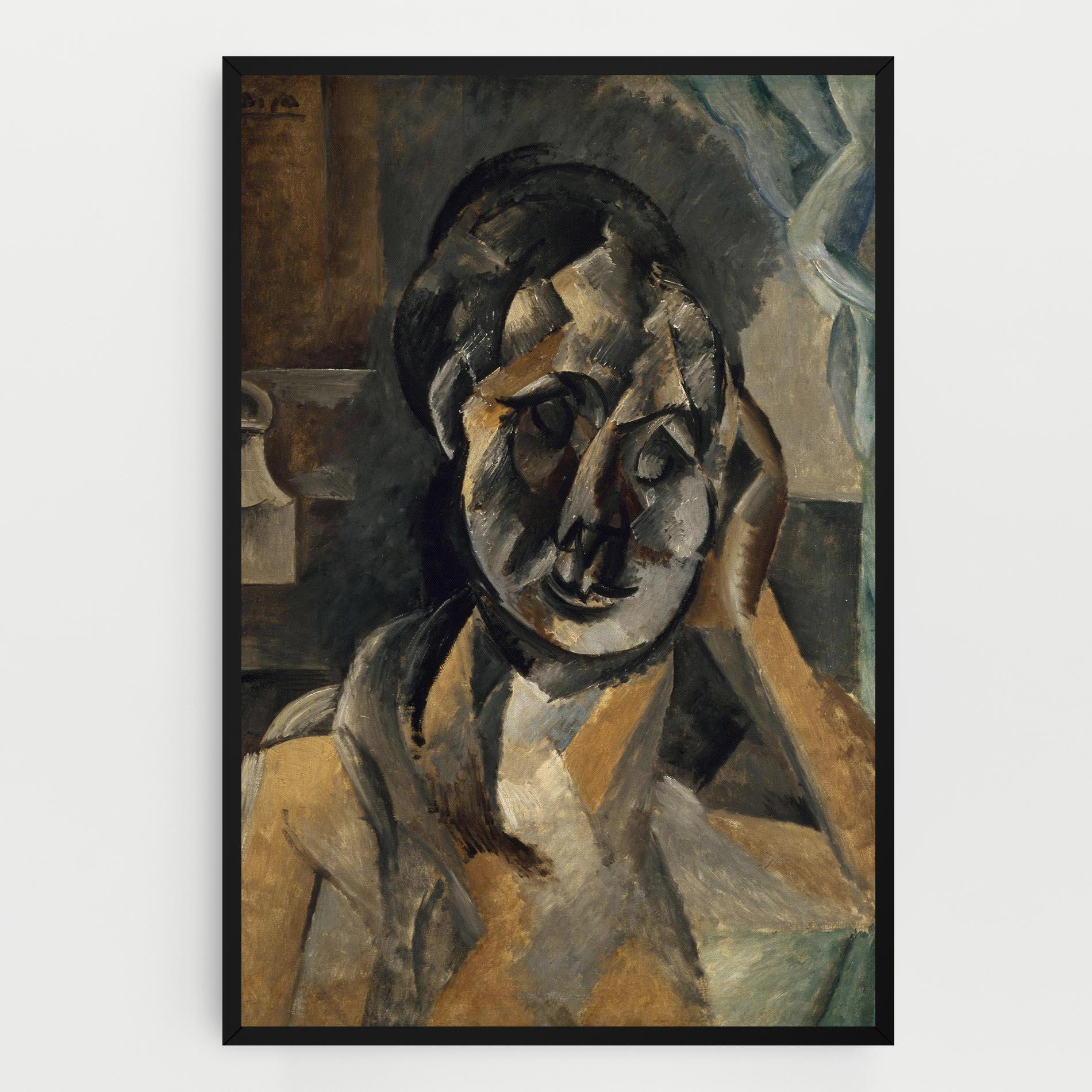 Картина на платно Woman With Mustard mockup 0