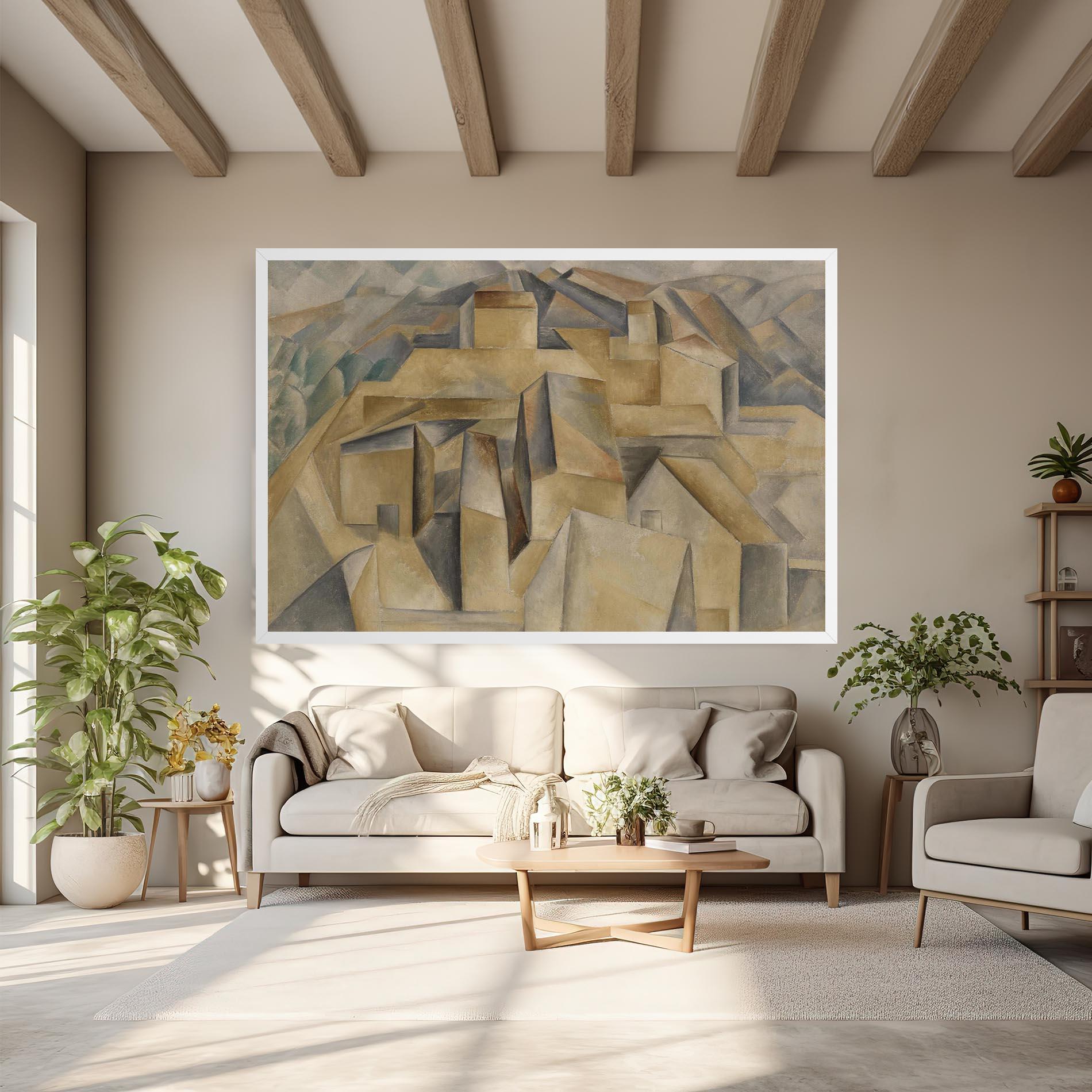 Картина на платно Houses On The Hill mockup 6