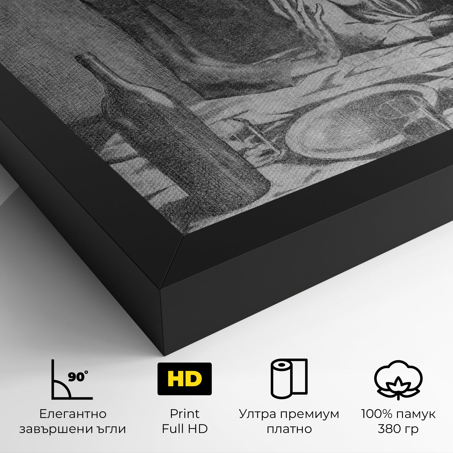 Картина на платно The Frugal Repast mockup 4