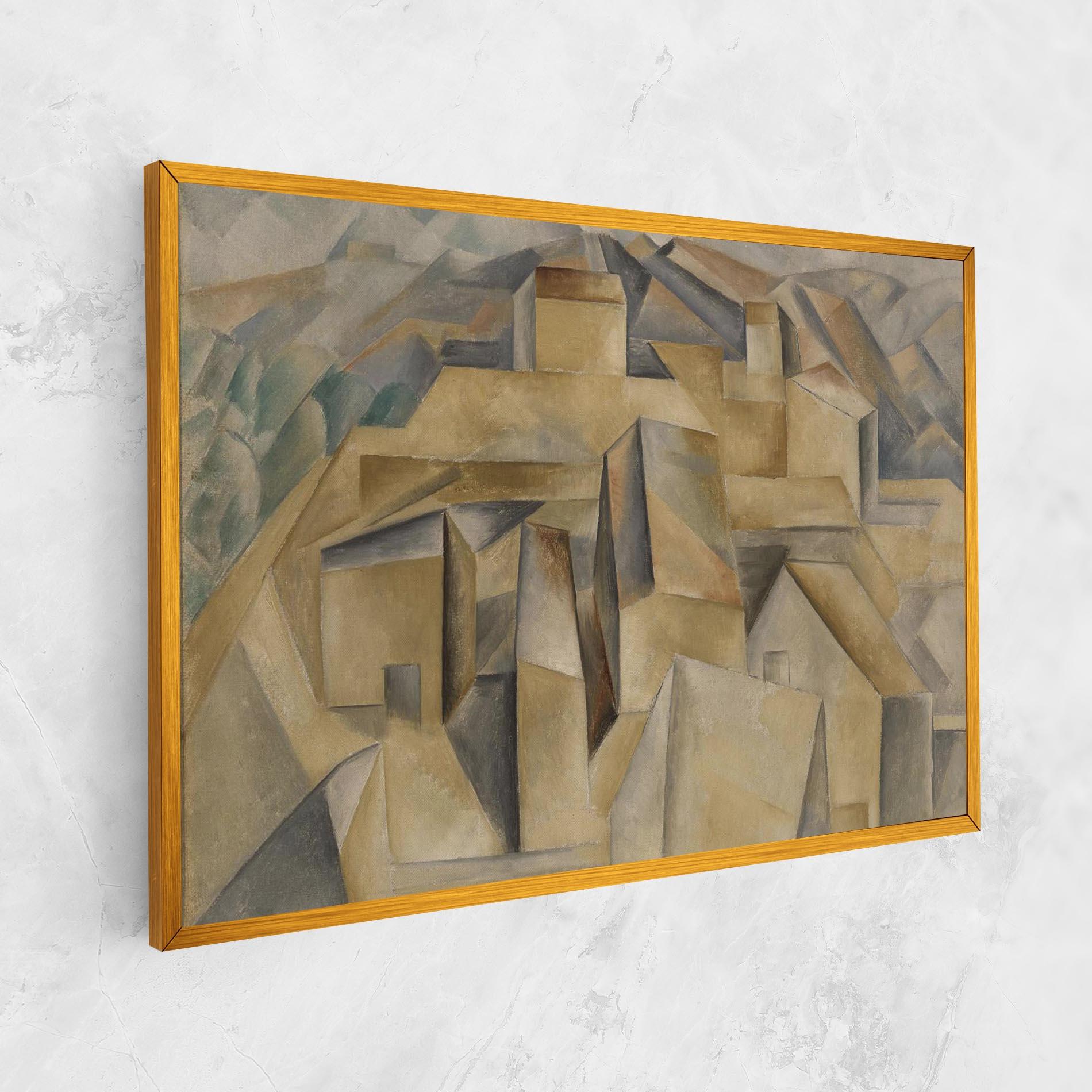 Картина на платно Houses On The Hill mockup 1