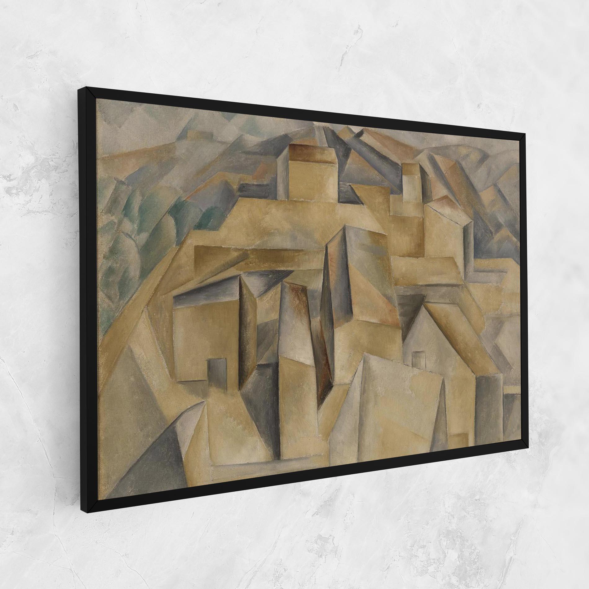 Картина на платно Houses On The Hill mockup 1