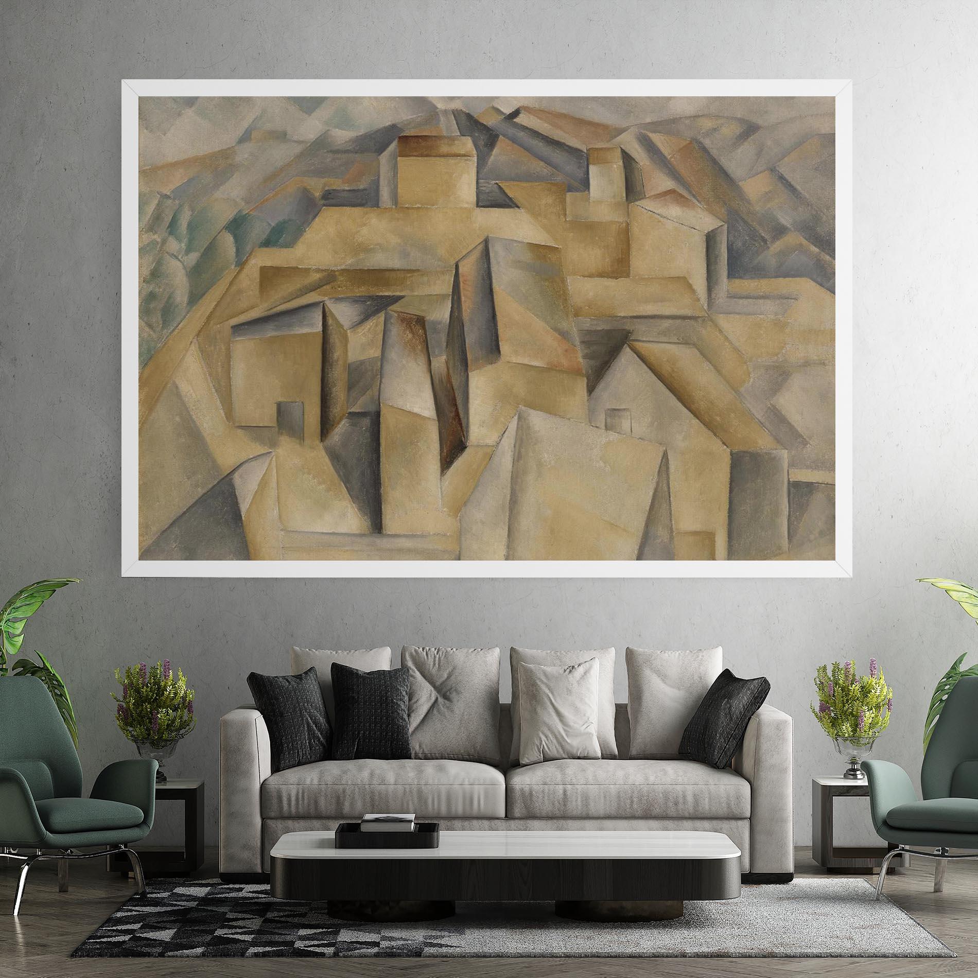 Картина на платно Houses On The Hill mockup 7