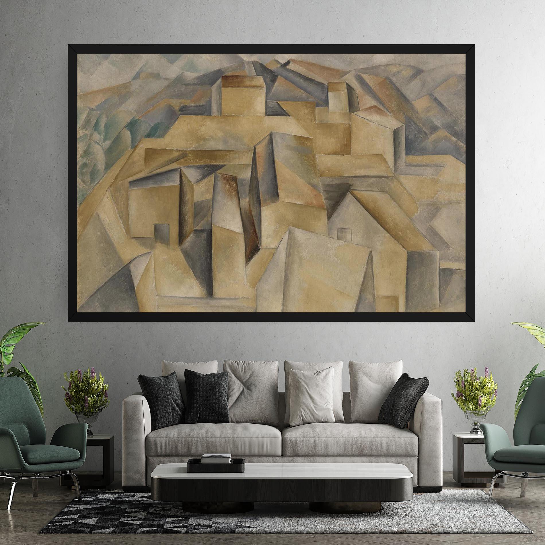 Картина на платно Houses On The Hill mockup 7