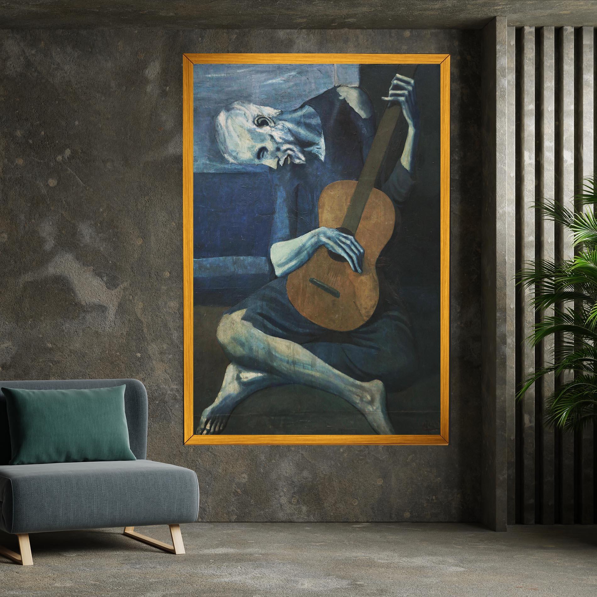 Картина на платно Old Guitarist mockup 7