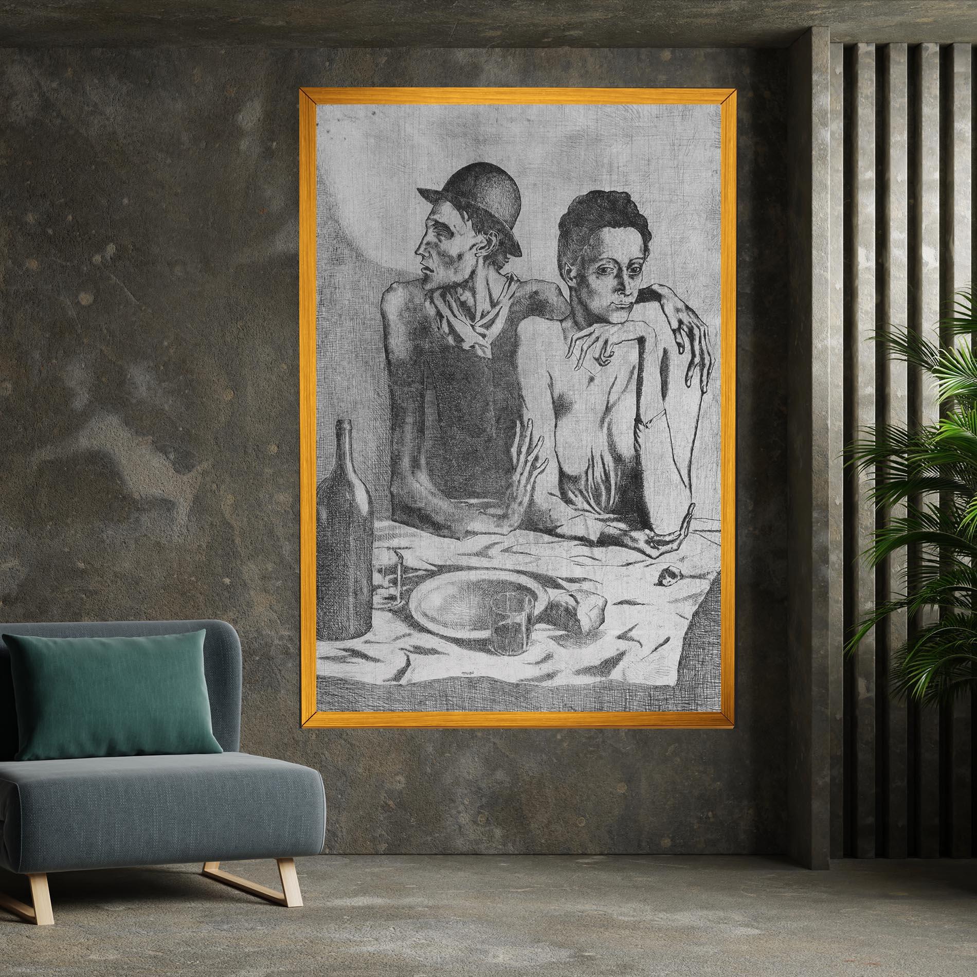 Картина на платно The Frugal Repast mockup 7