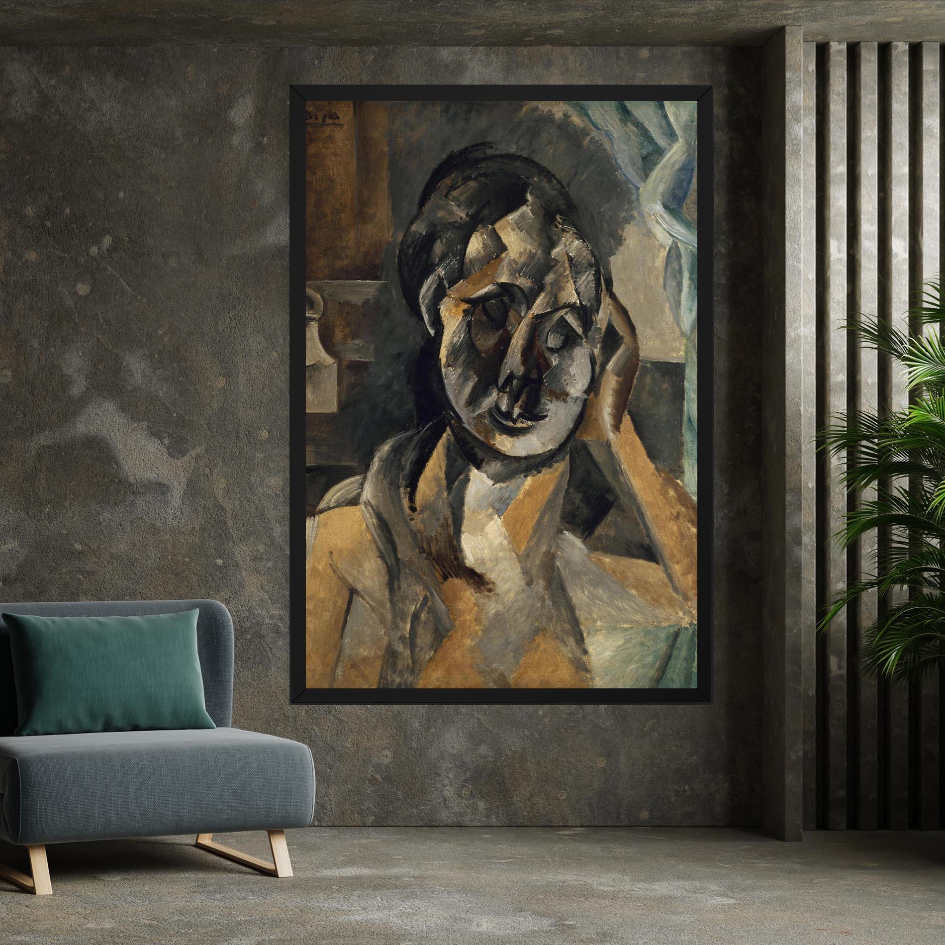 Картина на платно Woman With Mustard mockup 7