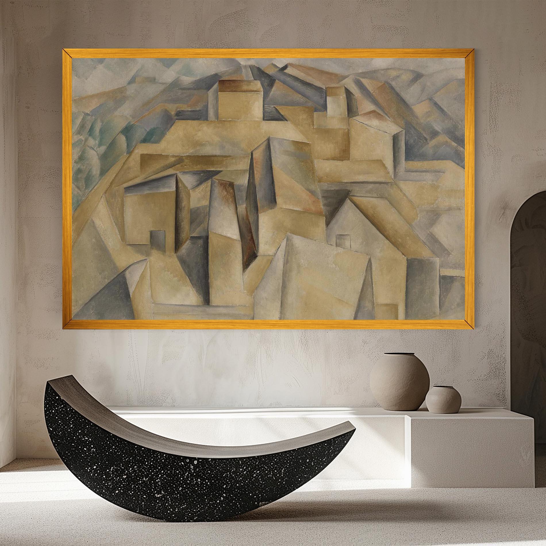 Картина на платно Houses On The Hill mockup 8