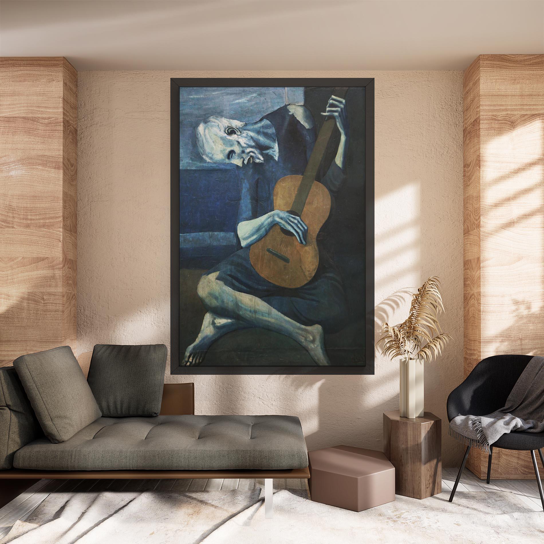 Картина на платно Old Guitarist mockup 8