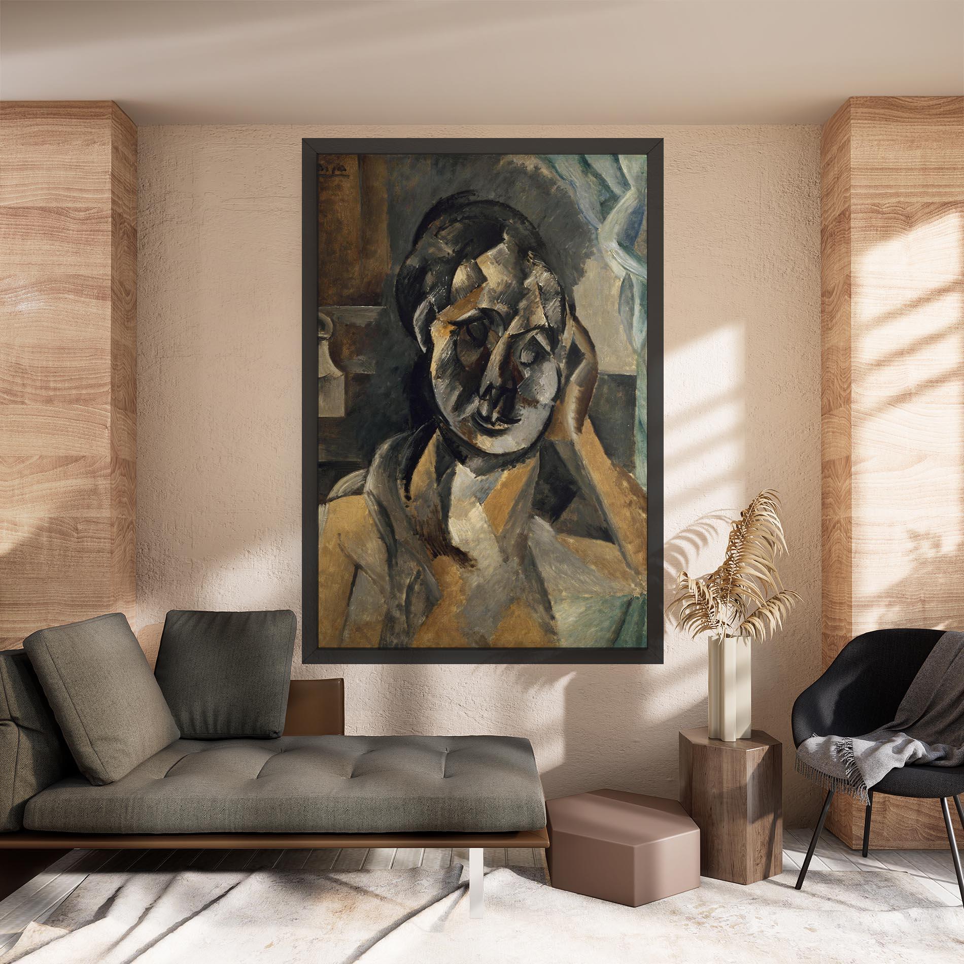 Картина на платно Woman With Mustard mockup 8