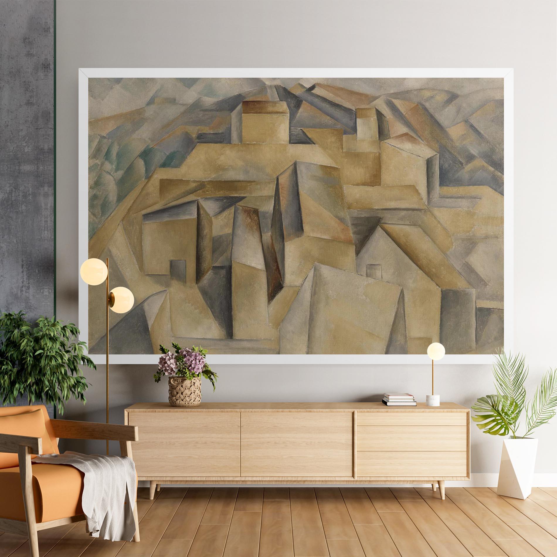 Картина на платно Houses On The Hill mockup 9